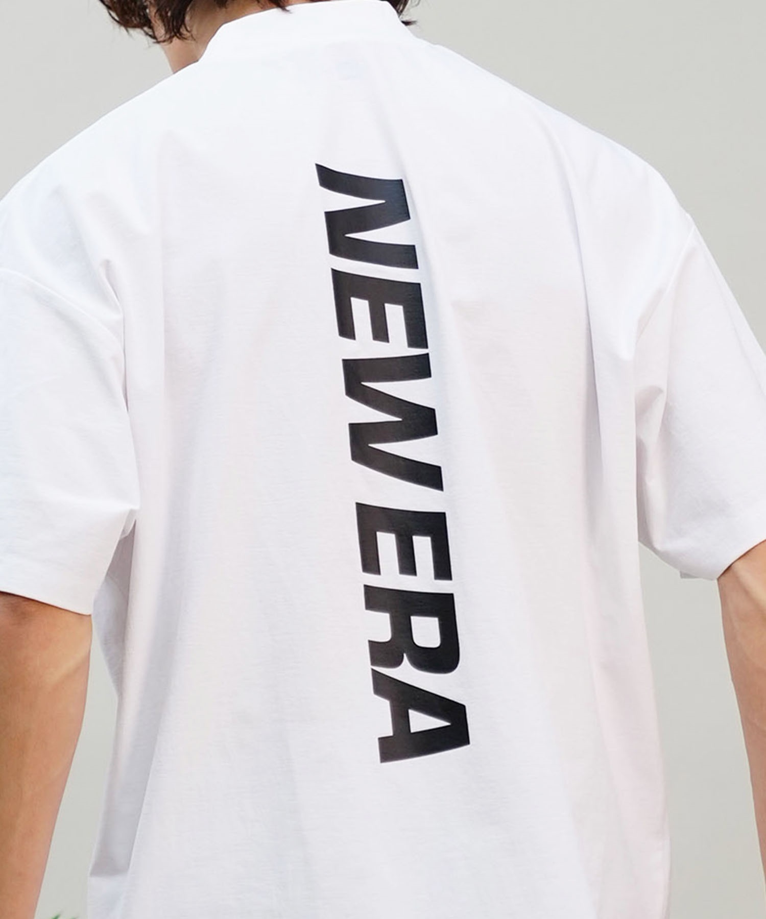 【ムラサキスポーツ限定】 NEW ERA ニューエラ メンズ 半袖 Tシャツ ラッシュガード 水陸両用 ユーティリティ バックプリント 吸汗速乾 UVケア 14334755(WHI-M)