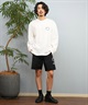 RUSTY ラスティー メンズ ラッシュガード 長袖 Tシャツ ロンT バックプリント ユーティリティ 水陸両用 UVカット 914472(BLK-M)