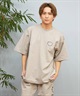 RUSTY ラスティー メンズ ラッシュガード 半袖 Tシャツ バックプリント ユーティリティ 水陸両用 UVカット 914473(KHA-M)