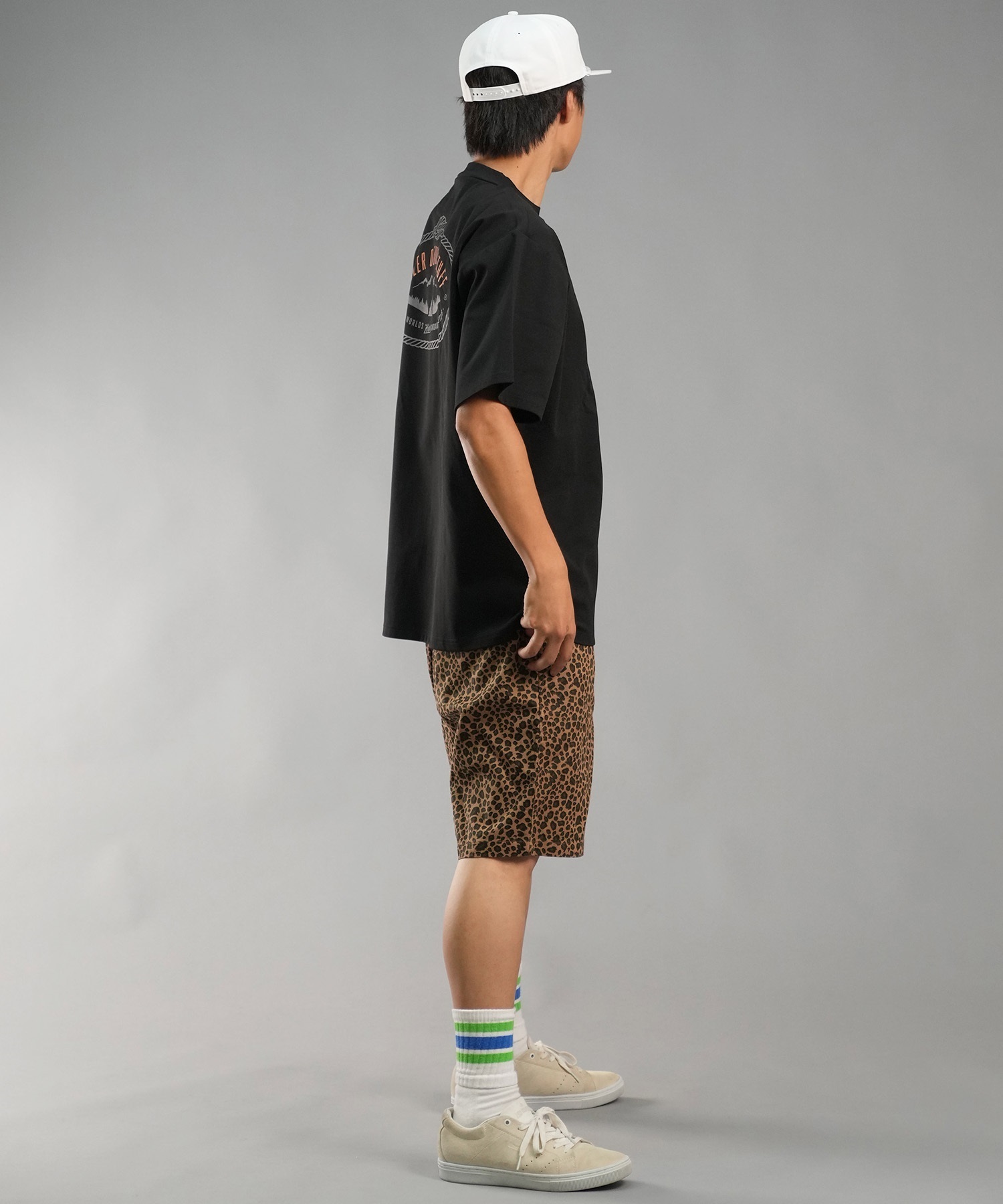 POLER ポーラー メンズ ラッシュガード Tシャツ 半袖 ロゴ バックプリント 水陸両用 ユーティリティ UVカット 249MCV0022 ムラサキスポーツ限定(OLV-M)