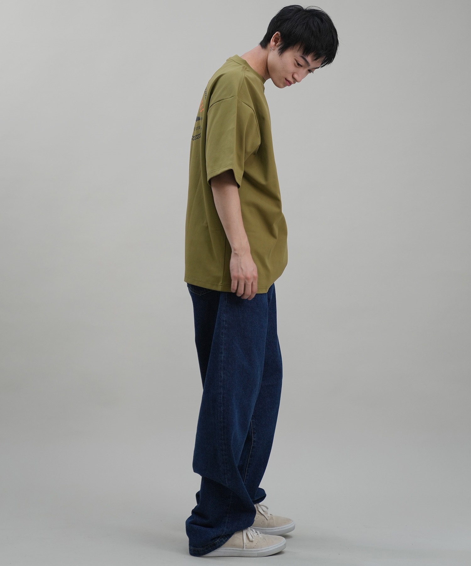 POLER ポーラー メンズ ラッシュガード Tシャツ 半袖 ロゴ バックプリント 水陸両用 ユーティリティ UVカット 249MCV0022 ムラサキスポーツ限定(OLV-M)