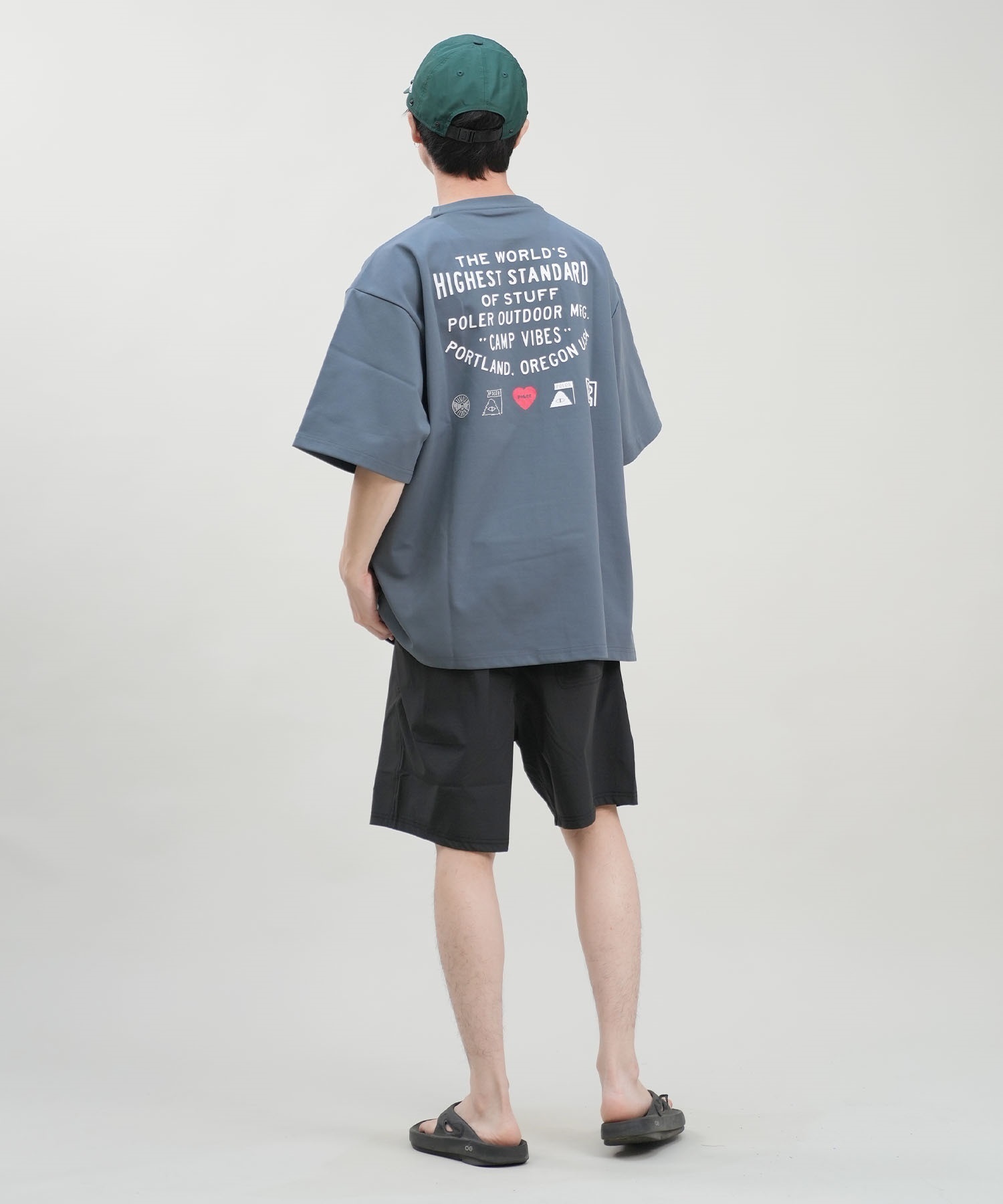 POLER ポーラー メンズ 半袖Tシャツ ラッシュガード 水陸両用 UV