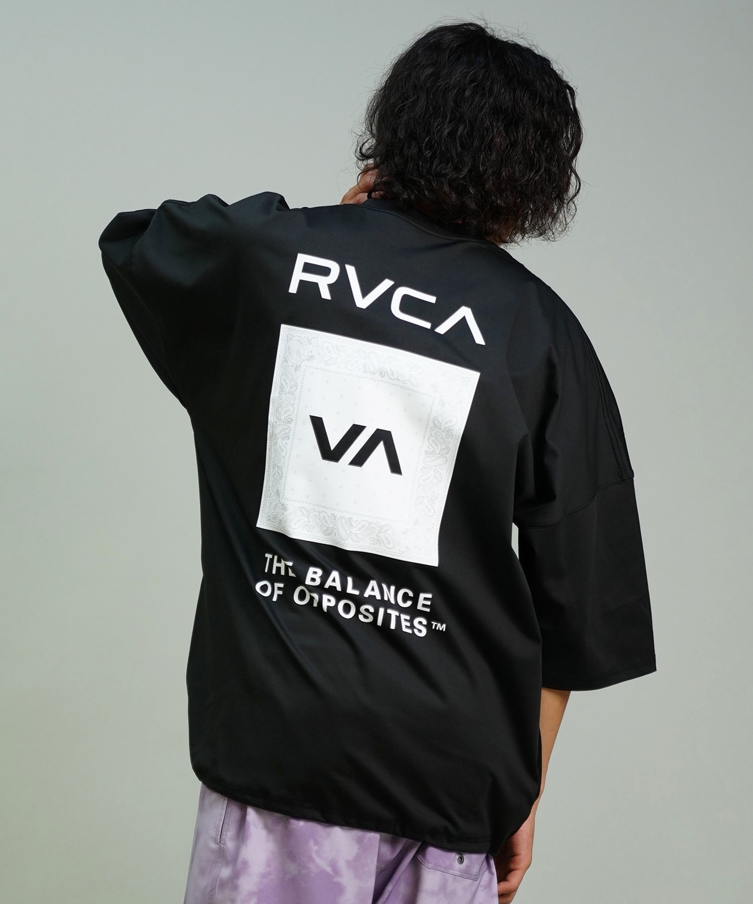 RVCA ルーカ メンズ ラッシュガード 半袖 Tシャツ バック
