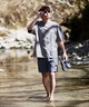 REEF リーフ メンズ 半袖 Tシャツ ラッシュガード 水陸両用 ユーティリティ UVケア ワンポイント RFTEM2321(C.GRY-M)