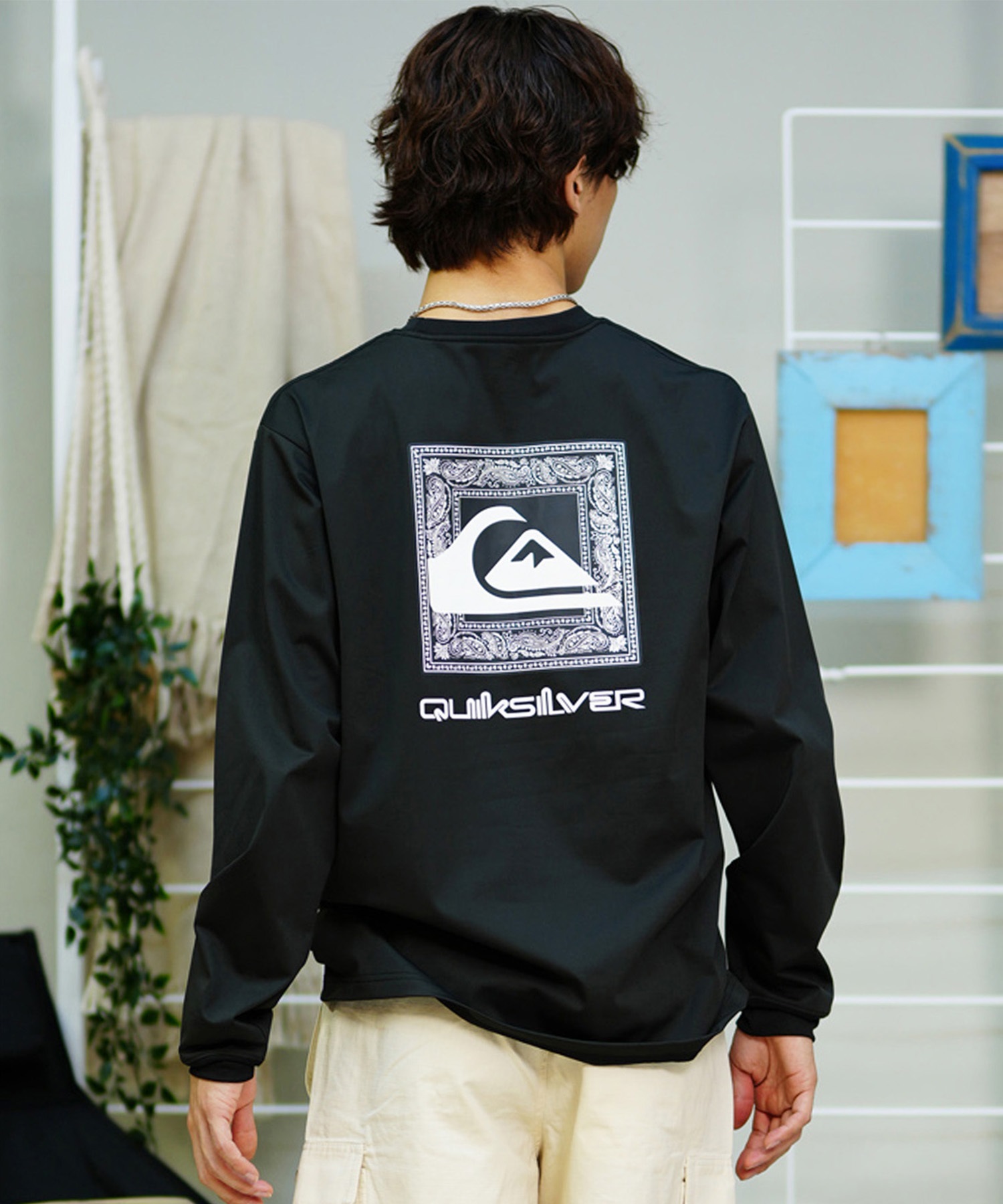 【クーポン対象】QUIKSILVER クイックシルバー UT/LSLTD QLY241635M メンズ ラッシュガード(BLK2-M)