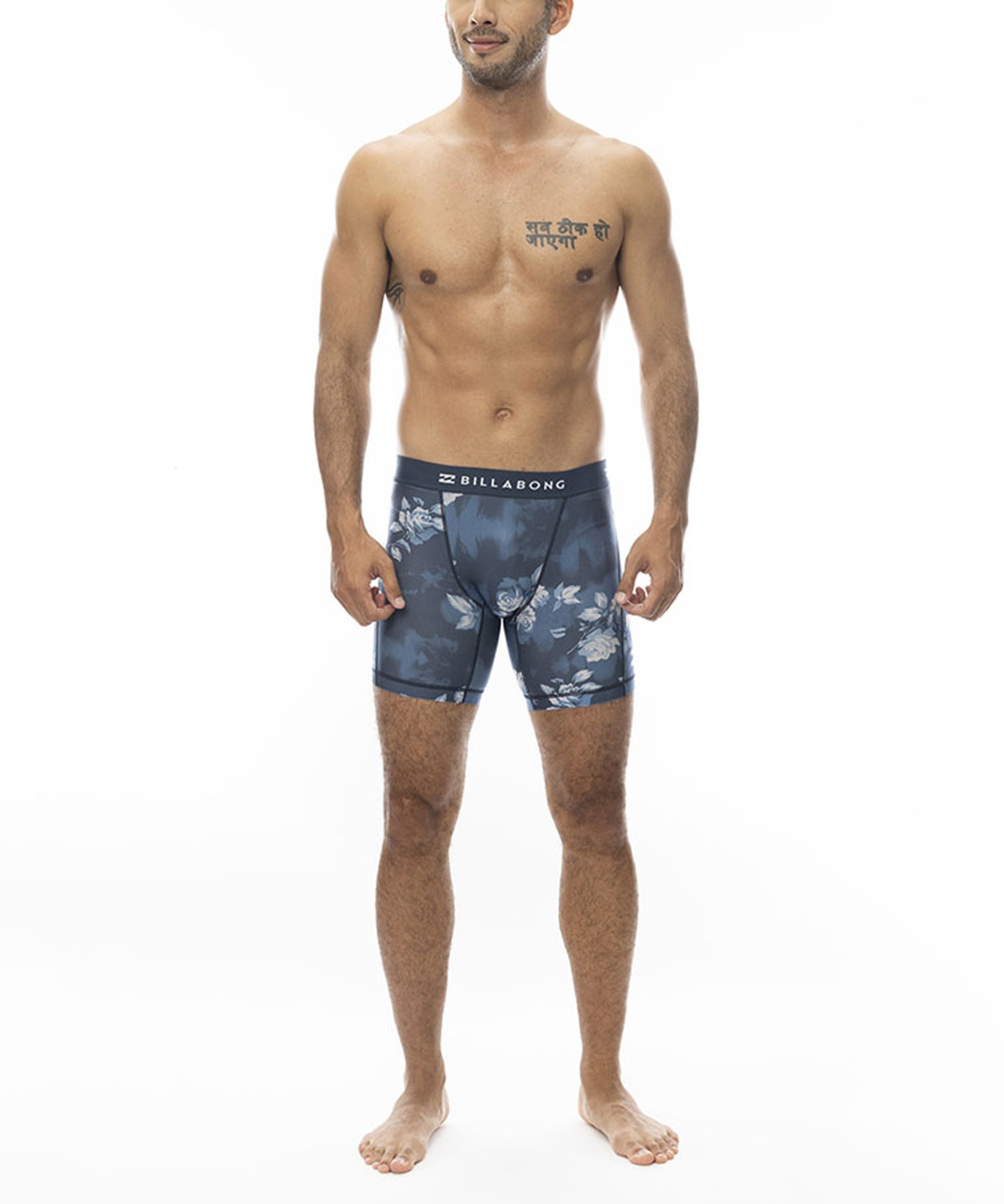 BILLABONG ビラボン メンズ サーフインナー アンダーショーツ AO PRINT UNDERSHORTS 水着 UVカット 総柄 BE011-491(BLK-S)