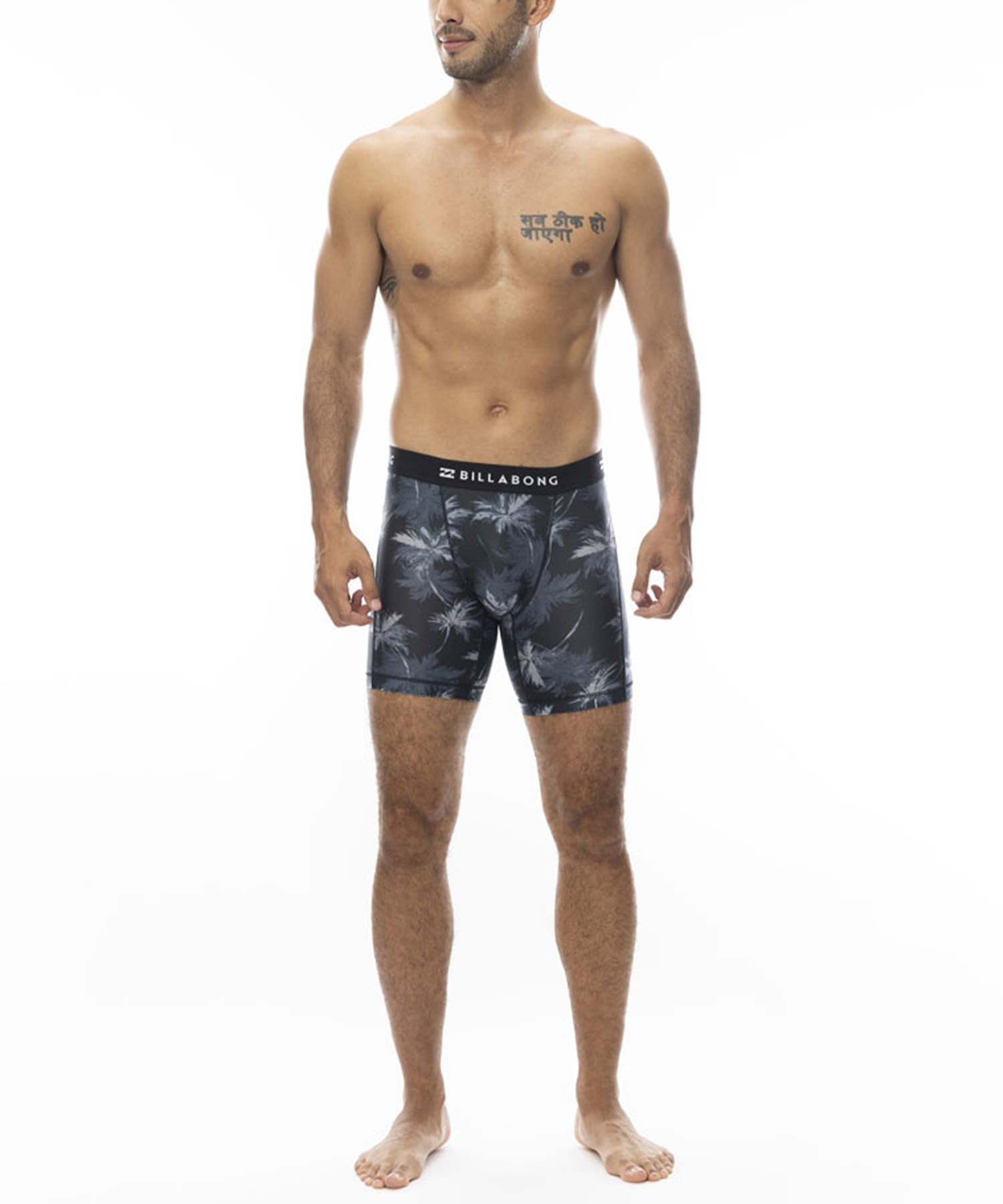 【クーポン対象】BILLABONG ビラボン メンズ サーフインナー アンダーショーツ AO PRINT UNDERSHORTS 水着 UVカット 総柄 BE011-491(BLK-S)