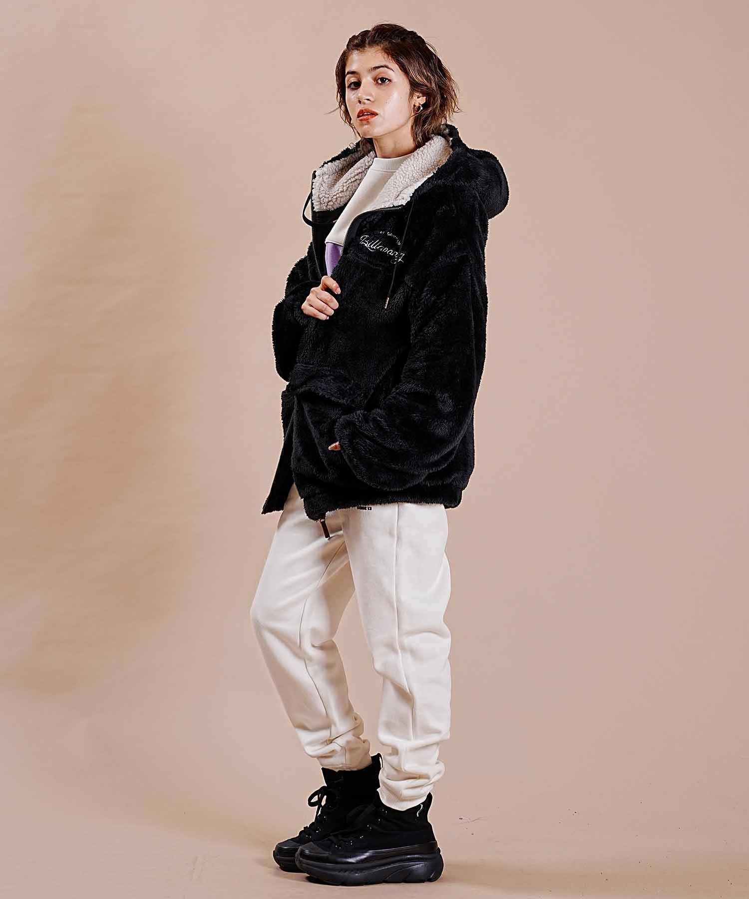 BILLABONG/ビラボン レディース ボアジャケット ワンポイント