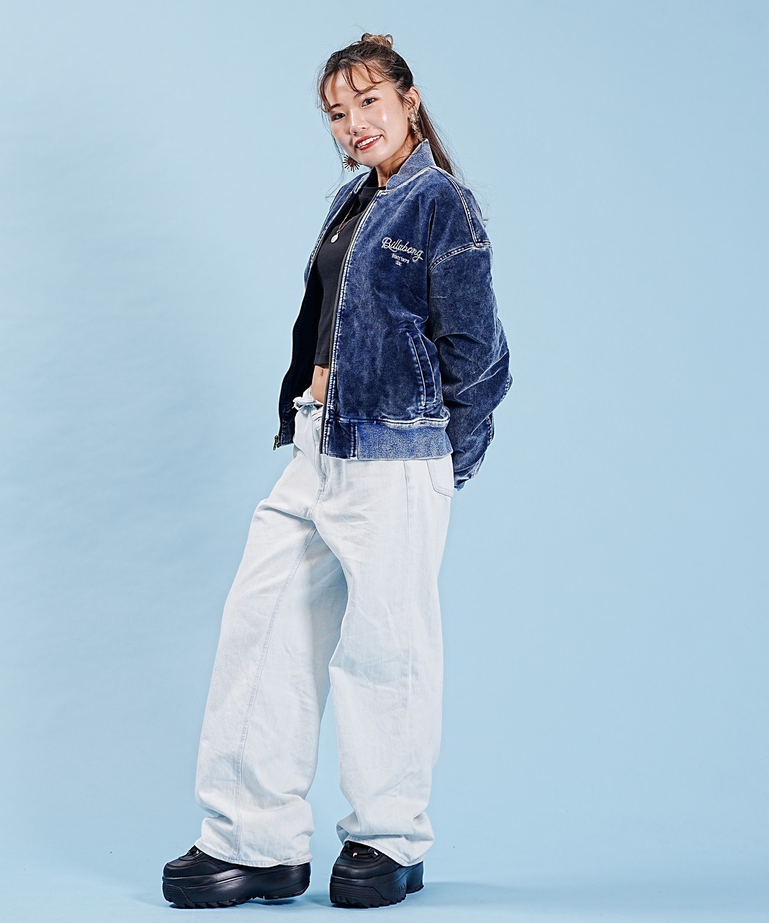 BILLABONG/ビラボン レディース 中綿ジャケット MA-1 インディゴ BILLABONG/ビラボン レディース 中綿ジャケット MA-1 インディゴ