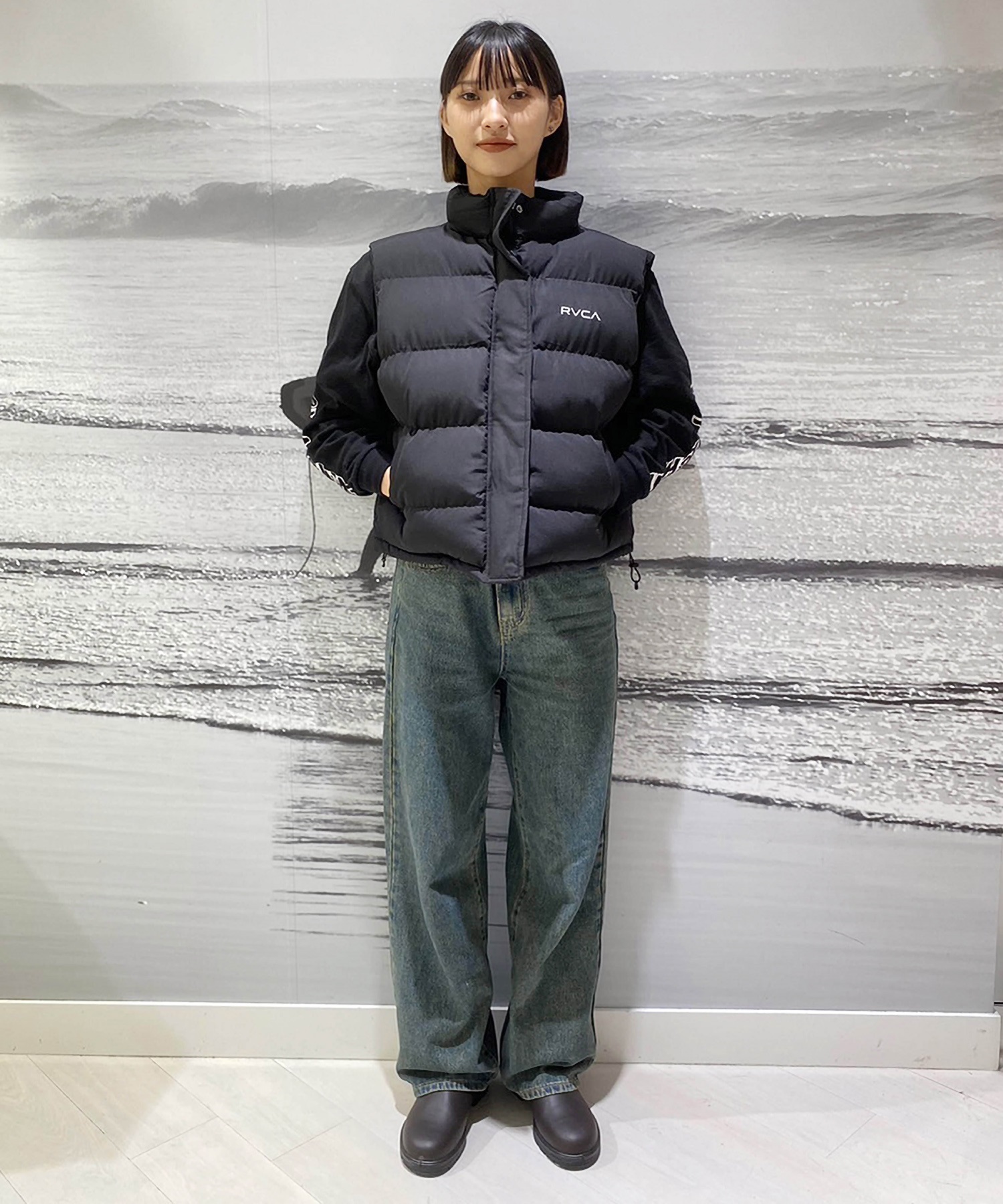 RVCA/ルーカ BALANCE PUFFER VEST レディース アウター ベスト BD044-773(WDR0-M)