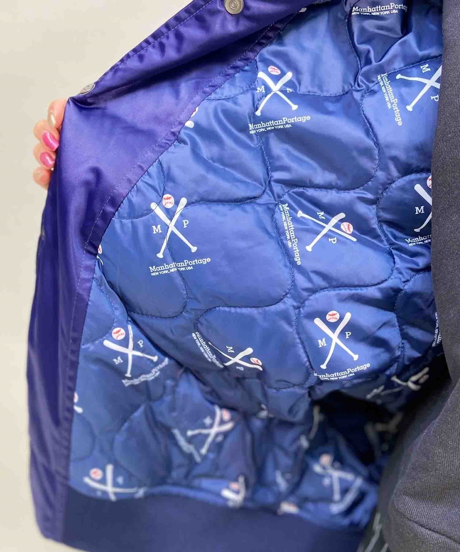 Manhattan Portage/マンハッタンポーテージ レディース ジャケット スタジャン オーバーサイズ MLB MP-MLB01(BL/OR-L)