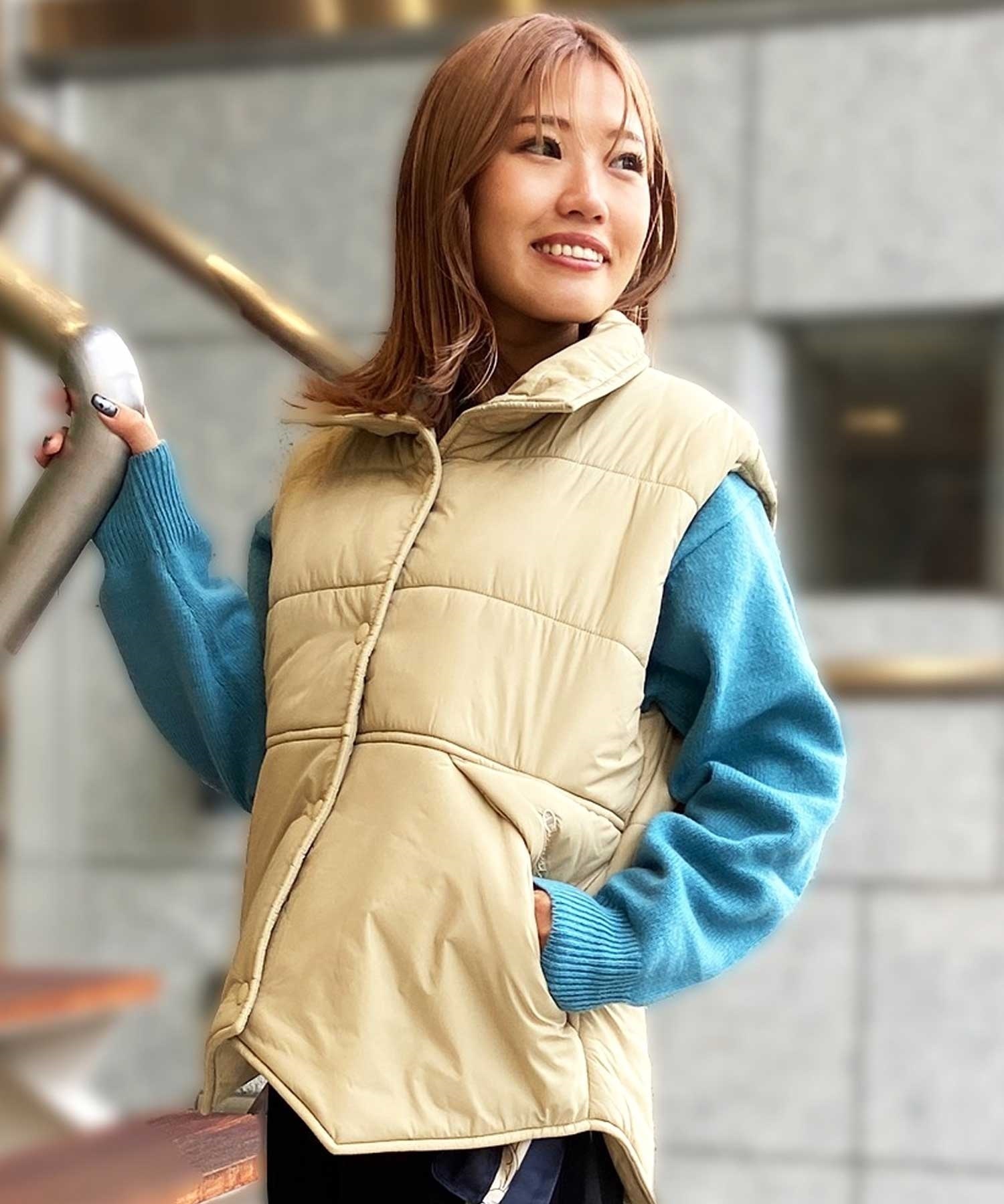 CHAMPION/チャンピオン レディース 中綿 ベスト 撥水 ナイロン