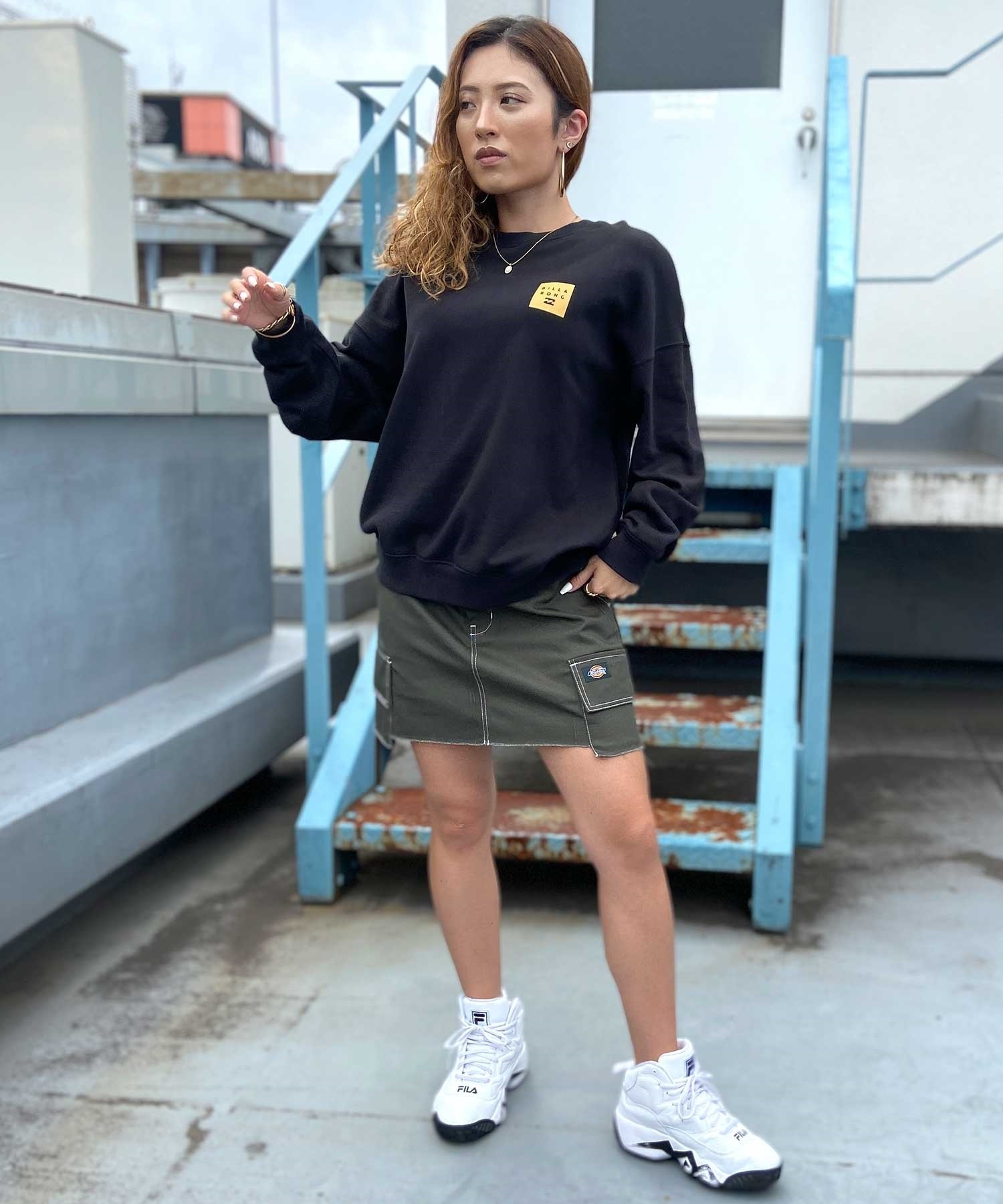 BILLABONG/ビラボン レディース スウェット トレーナー スクエア