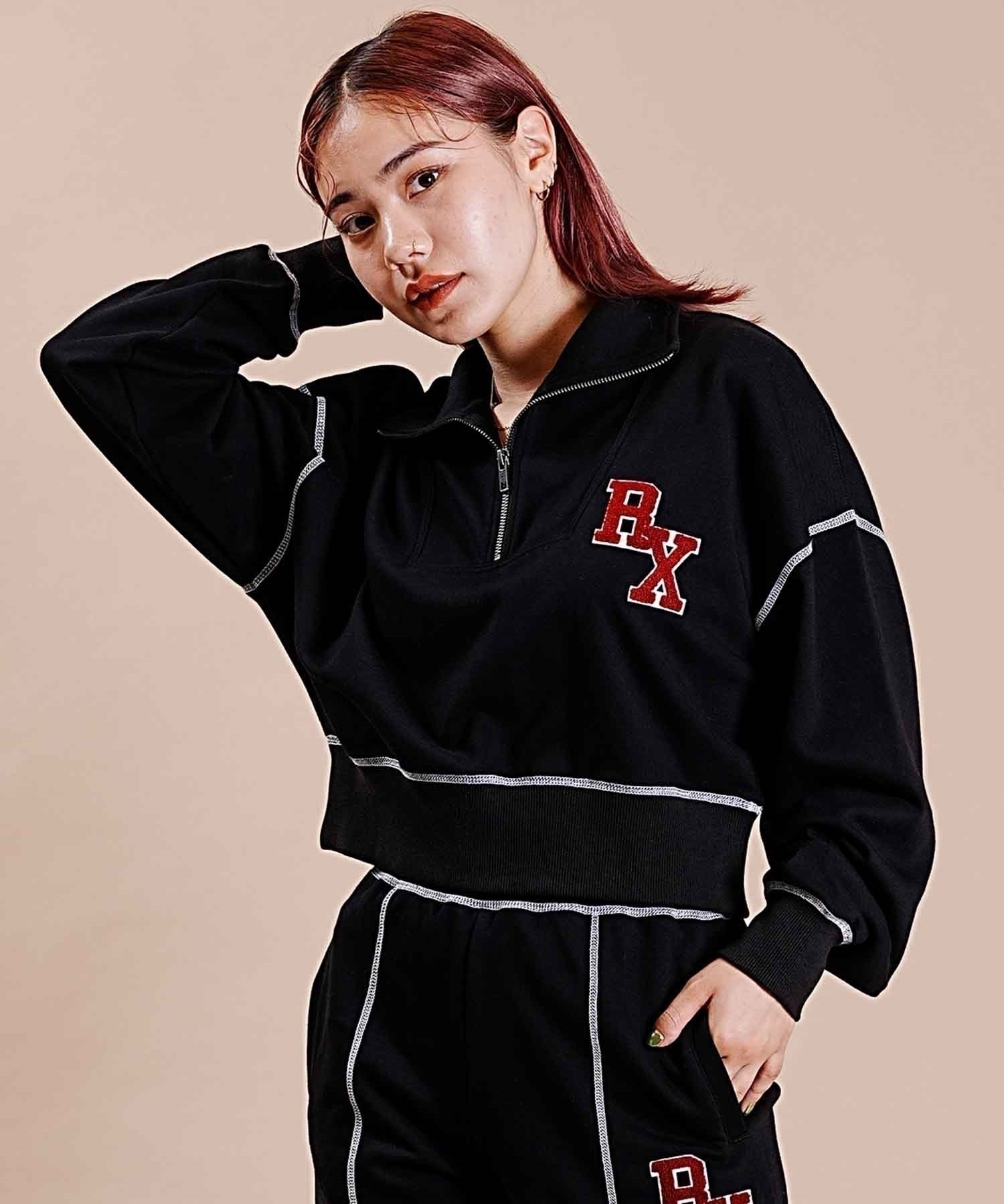 ROXY/ロキシー レディース トレーナー ハーフジップ ショート丈