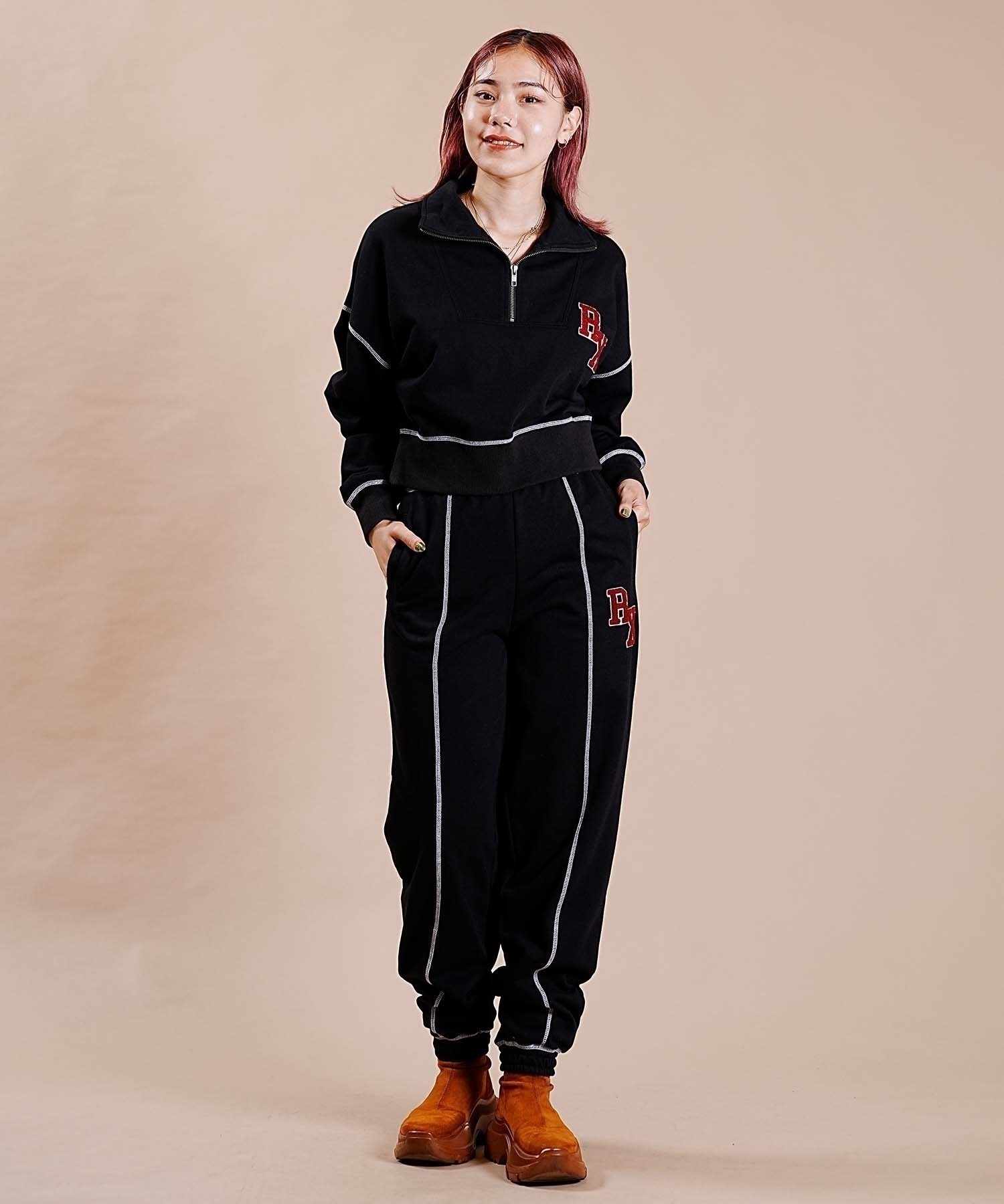 ROXY/ロキシー レディース トレーナー ハーフジップ ショート丈