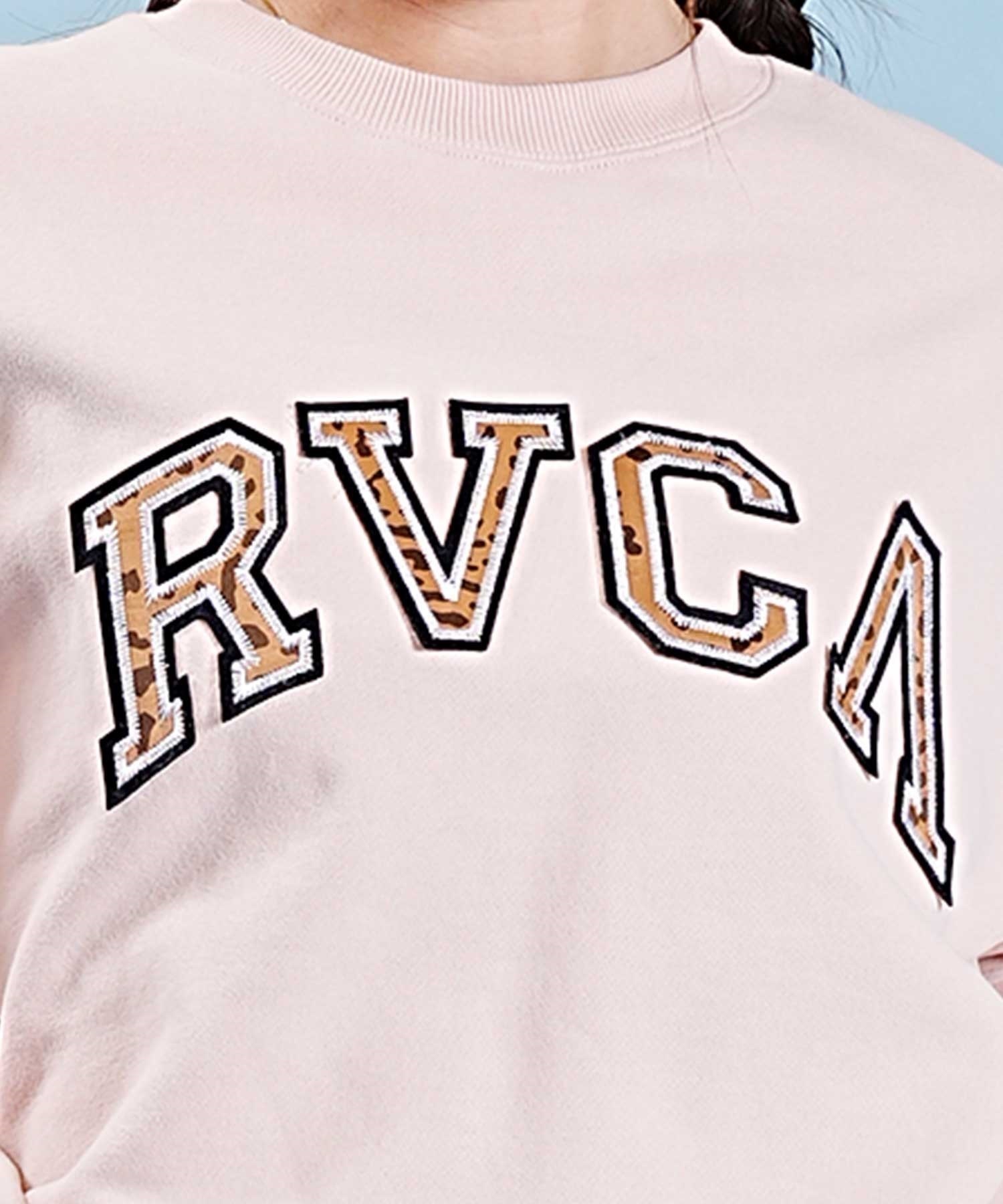 RVCA/ルーカ レディース トレーナー スウェット レオパード柄 ビッグサイズ BD044-150(CLO-M)