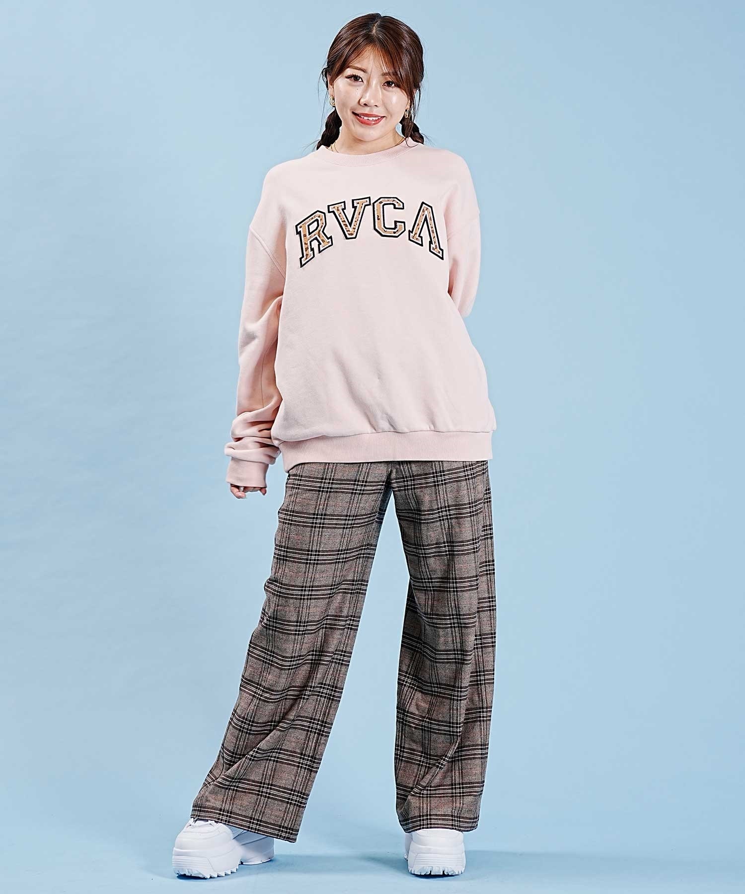 RVCA/ルーカ レディース トレーナー スウェット レオパード柄 ビッグサイズ BD044-150(CLO-M)