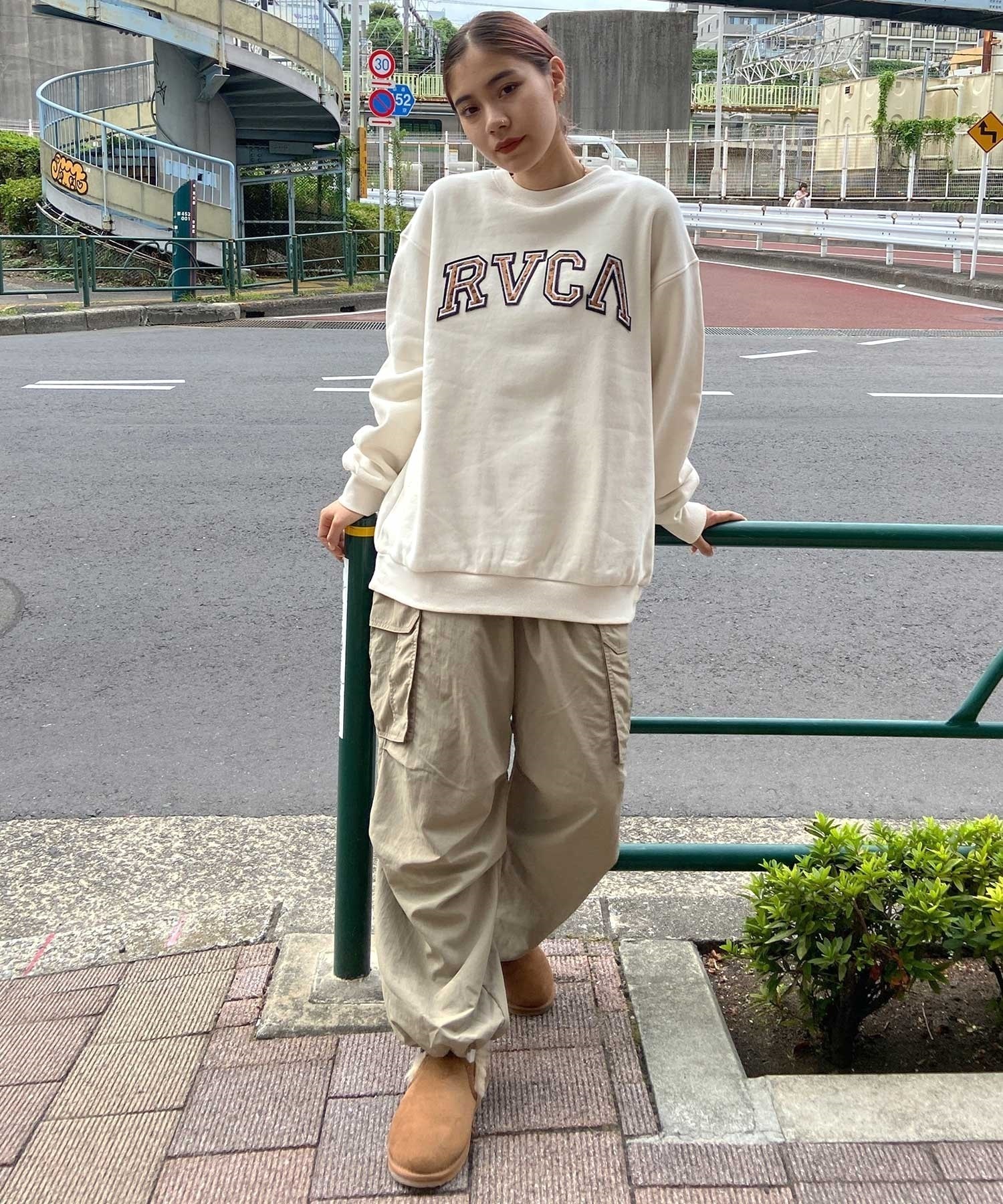 RVCA/ルーカ レディース トレーナー スウェット レオパード柄 ビッグサイズ BD044-150 RVCA/ルーカ レディース トレーナー スウェット レオパード柄