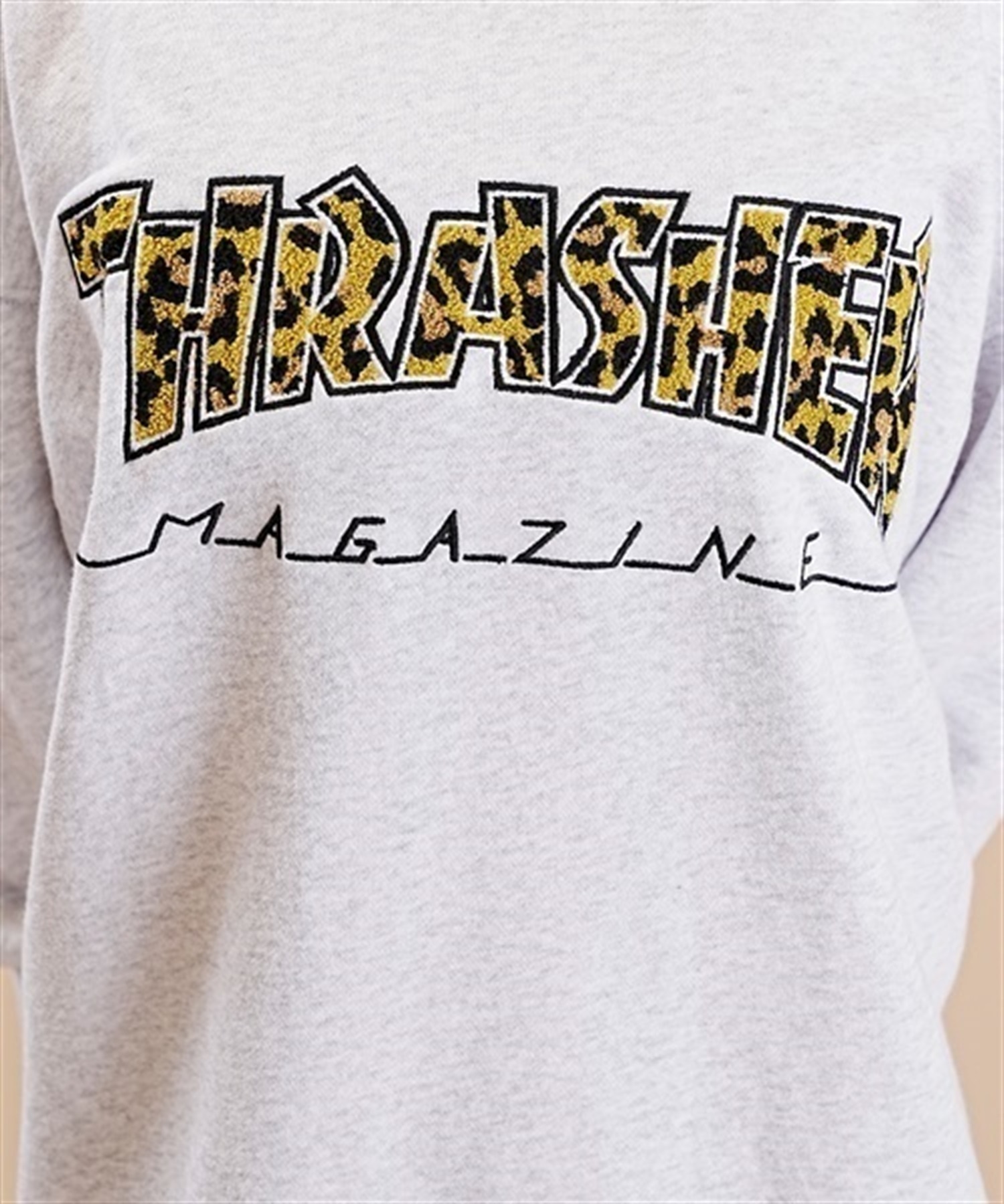 THRASHER/スラッシャー トレーナー スウェット クルーネック サガラ刺繍 裏毛 ムラサキスポーツ限定 THMUL-23F0001(BLK1-M)