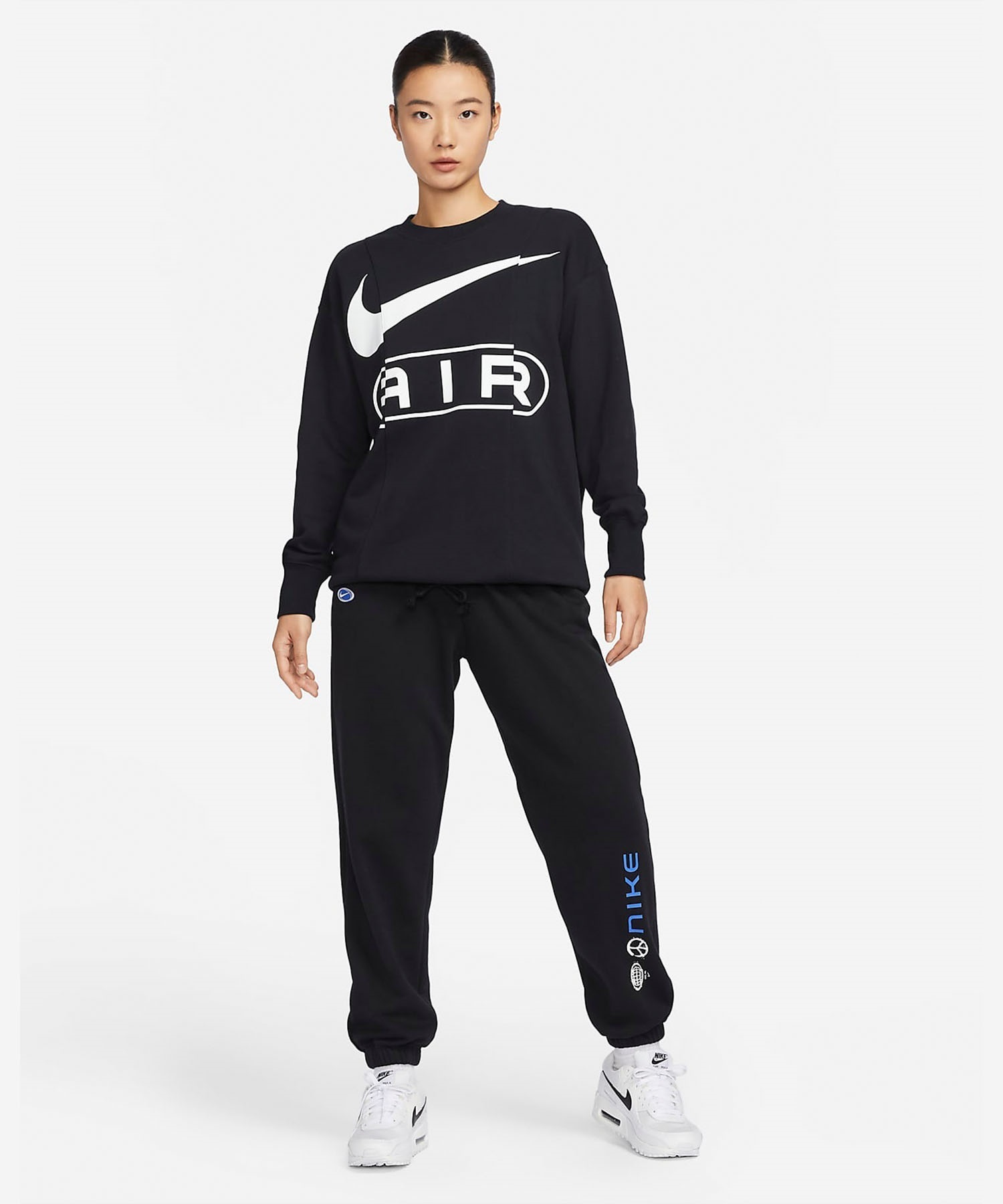 NIKE ナイキ レディース スウェット トレーナー 薄手 ロゴ FN1898-010(010-S)