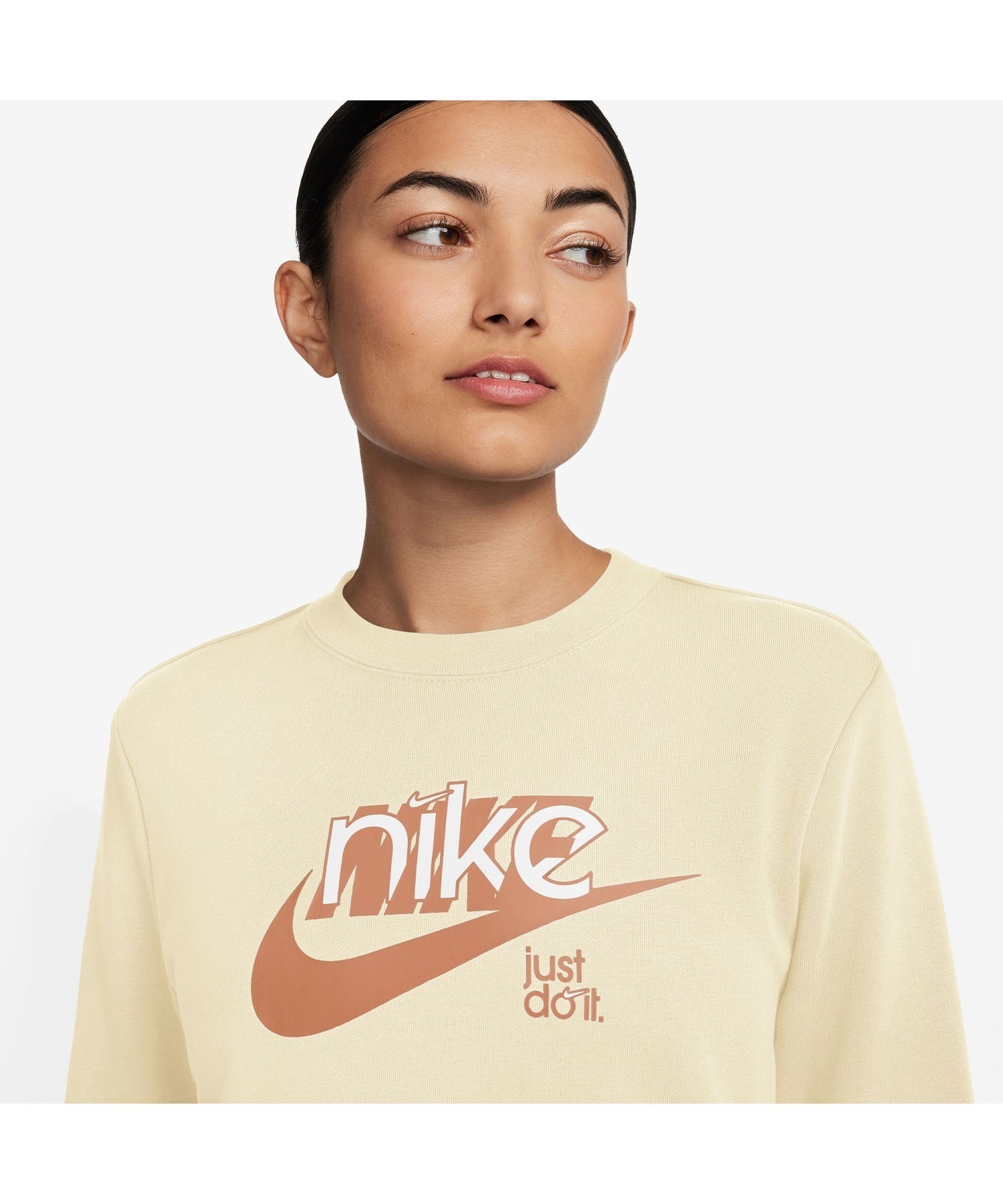 NIKE ナイキ レディース スウェット LOGO WS NSW クラブフリースLSクルー FN3629-113(113-M)