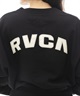 RVCA ルーカ V NECK SWEAT TOP レディース Vネック スウェット トレーナー クロップド丈 セットアップ対応 BE043-001(BLK-M)