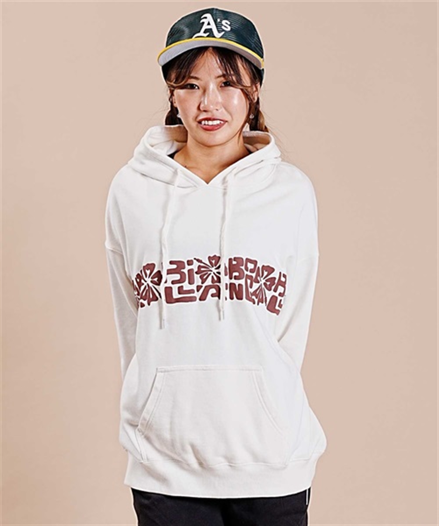 ビラボン パーカー レディース TIKI ベース スウェット パーカー BILLABONG BD014037 ブラック 黒 ホワイト 白 トップス フード ビラボン BILLABONG TIKI ベース スウェット パーカー BD014037