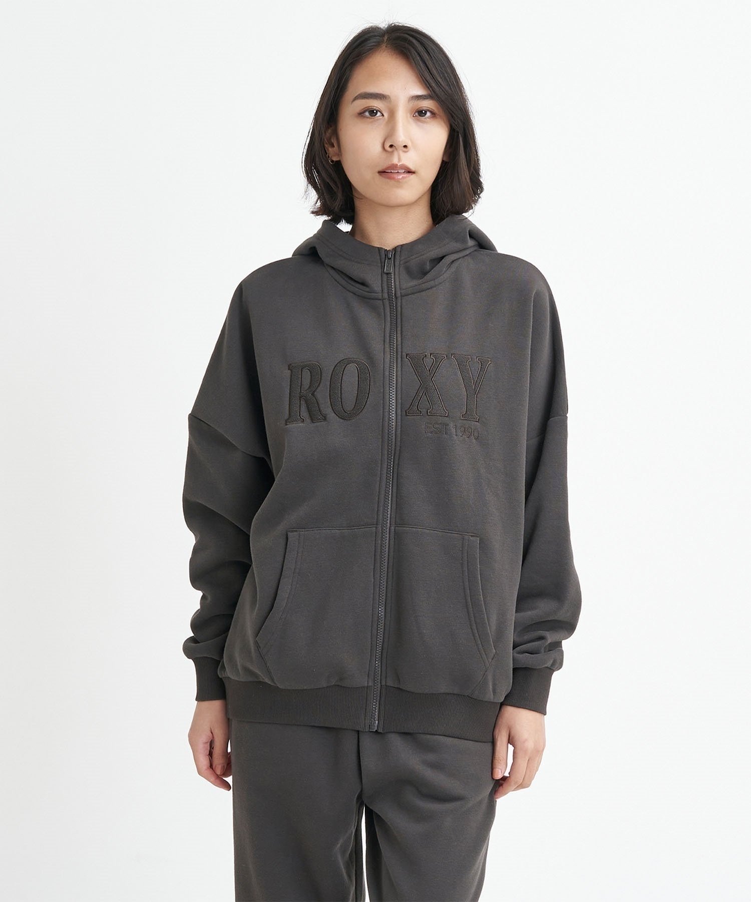 新品 ロキシー ROXY 指穴付　フィンガーホール　内ボア ジップアップパーカー