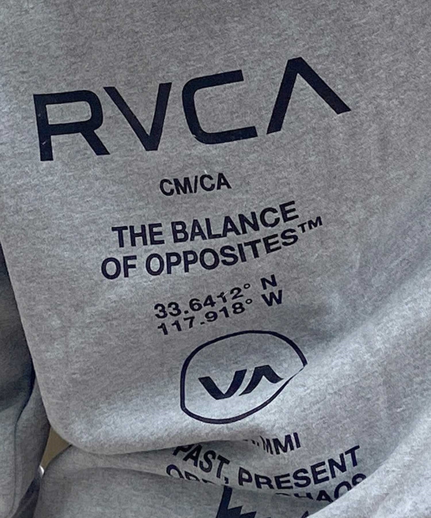 RVCA/ルーカ レディース ジップアップ パーカー オーバーサイズ バックプリント BD044-P03 ムラサキスポーツ限定(GRH-M)