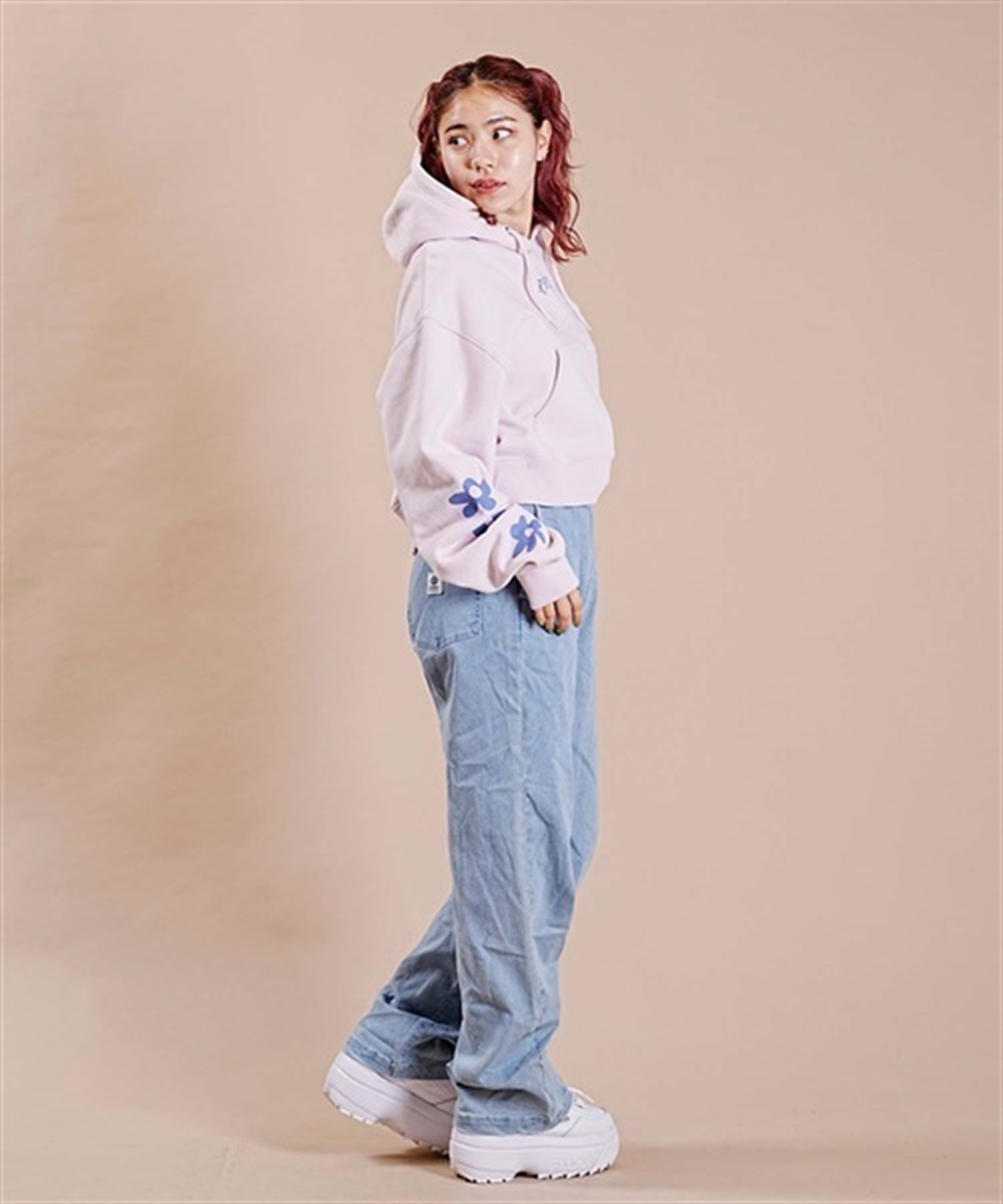 RVCA ショート丈パーカー BOUND POINT PULLOVER RVCA/ルーカ DAISY CROPPED HOODIE スウェット パーカー