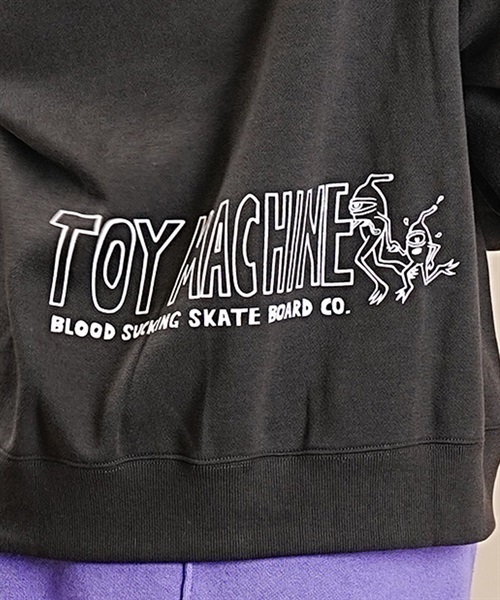 【ムラサキスポーツ限定】TOY MACHINE/トイマシーン パーカー プルオーバー スウェット プリント ビッグシルエット MTMFDSW13(SBLK-M)