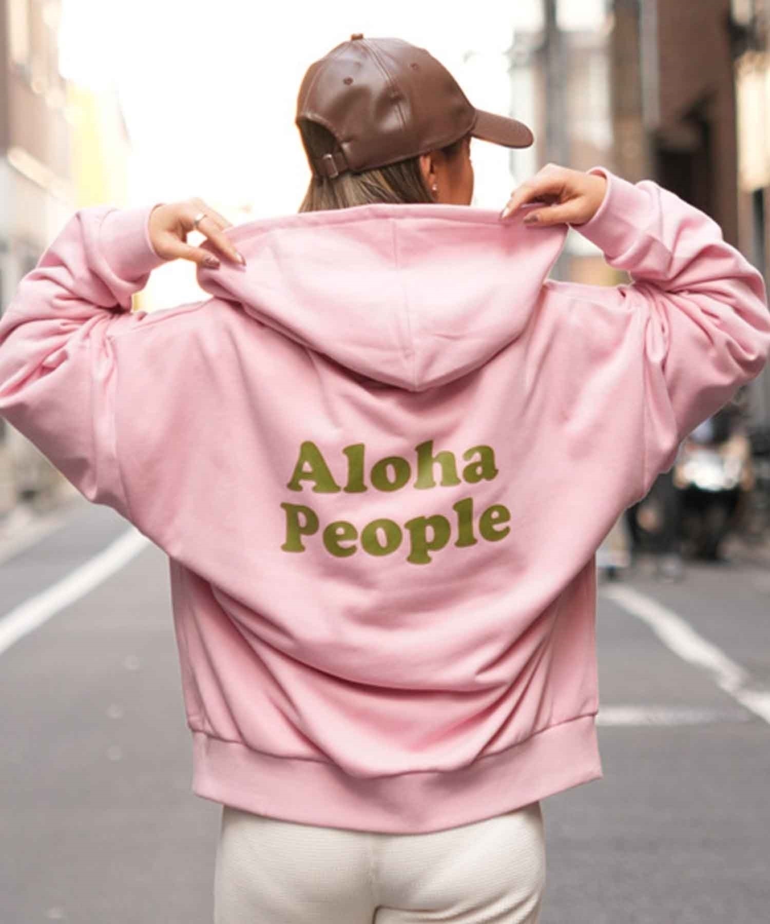 ALOHA PEOPLE/アロハピープル レディース フルジップパーカー 薄手 APSS2405(OFF-M)