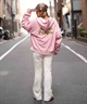 ALOHA PEOPLE/アロハピープル レディース フルジップパーカー 薄手 APSS2405(PINK-M)