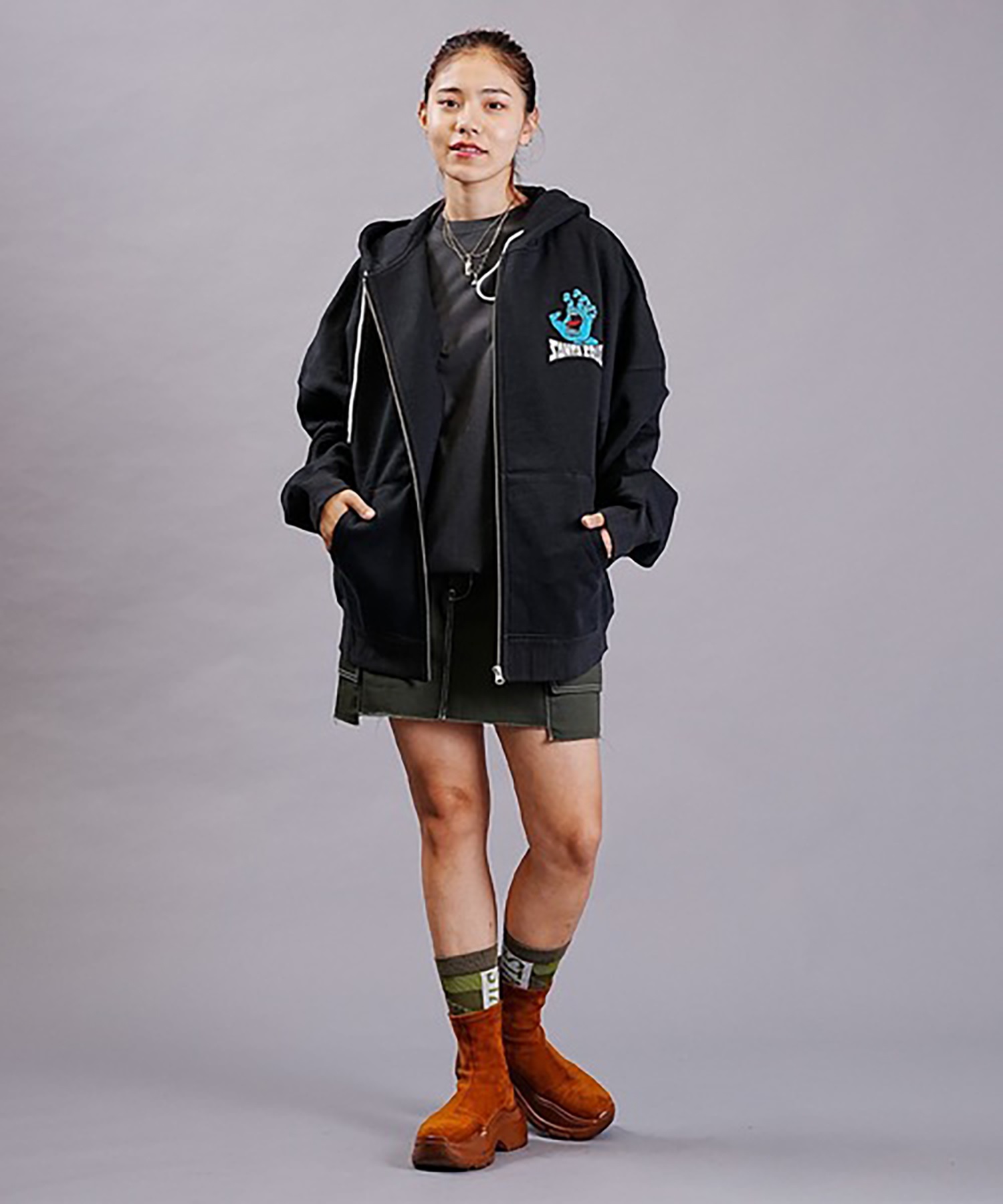 ★ジルサンダー★ ロゴパッチパーカー 長袖 ♪ブラック♪ ジルサンダー レディース パーカー JIL SANDER ブランド