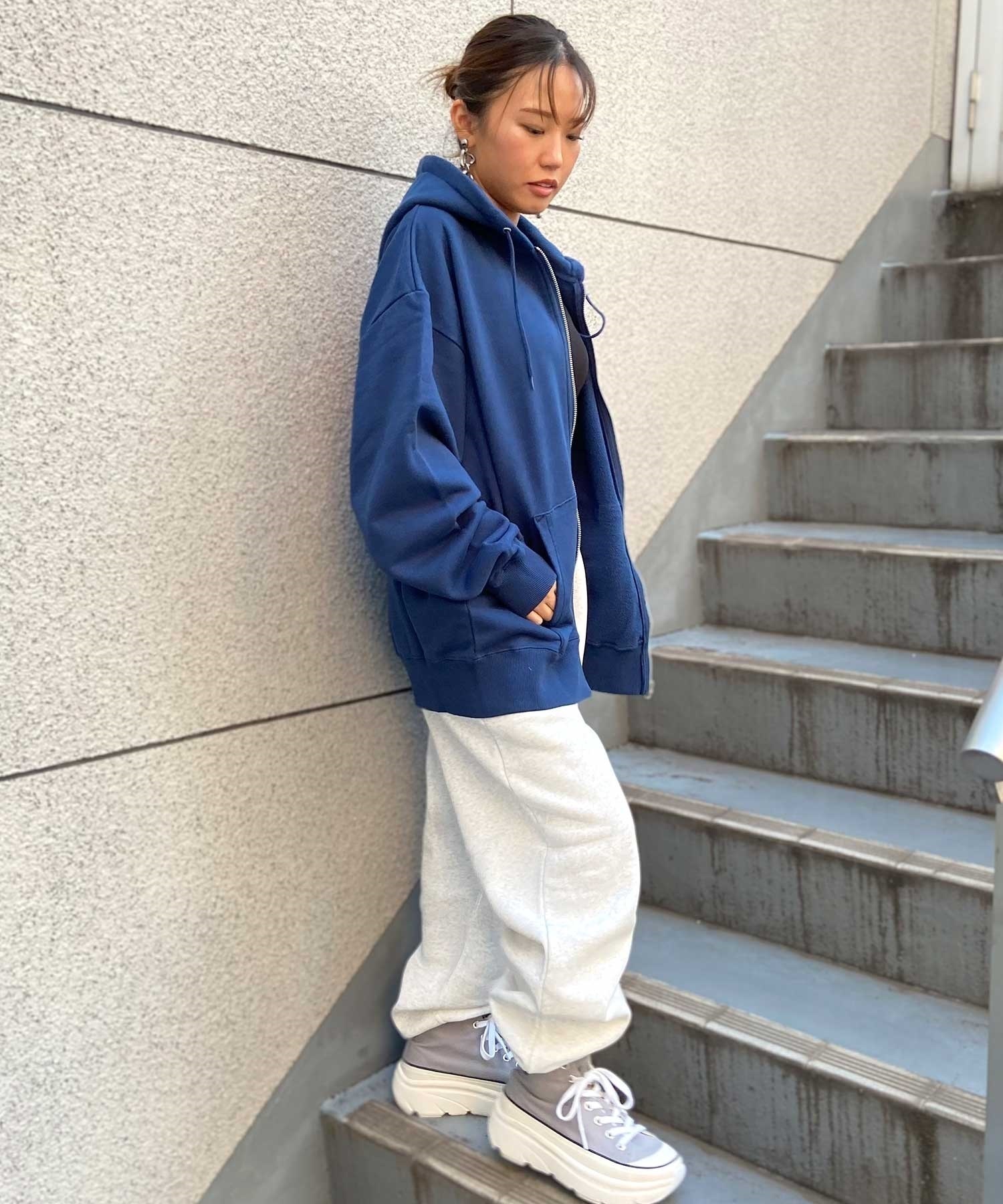 X-GIRL/エックスガール GEOMETRIC TRIPLE LOGO ZIP UP SWEAT