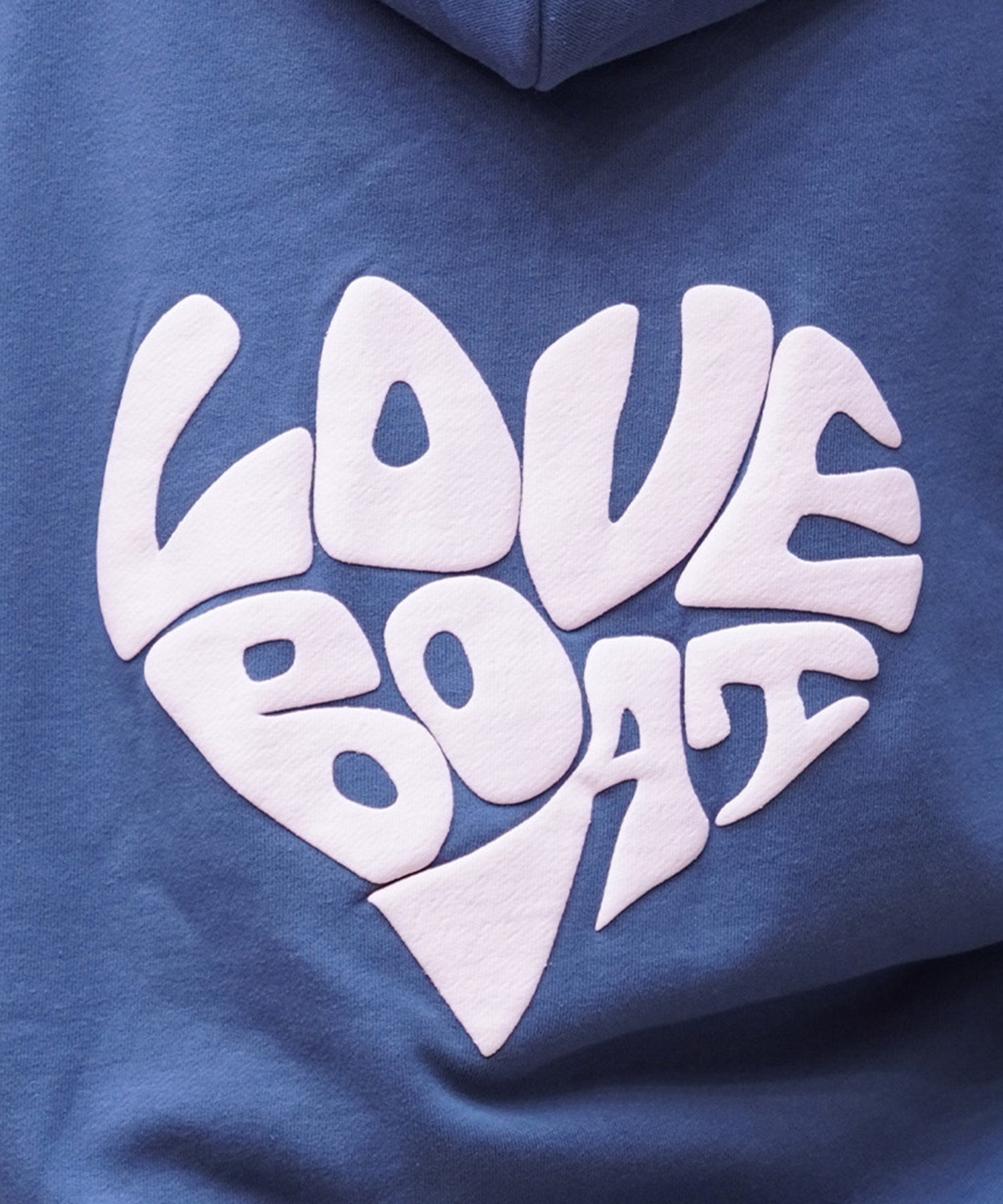 【ムラサキスポーツ限定】LOVE BOAT ラブボート レディース パーカー ジップアップ オーバーサイズ バックプリント ハート柄 裏毛 LB-MPK04(BL-FREE)