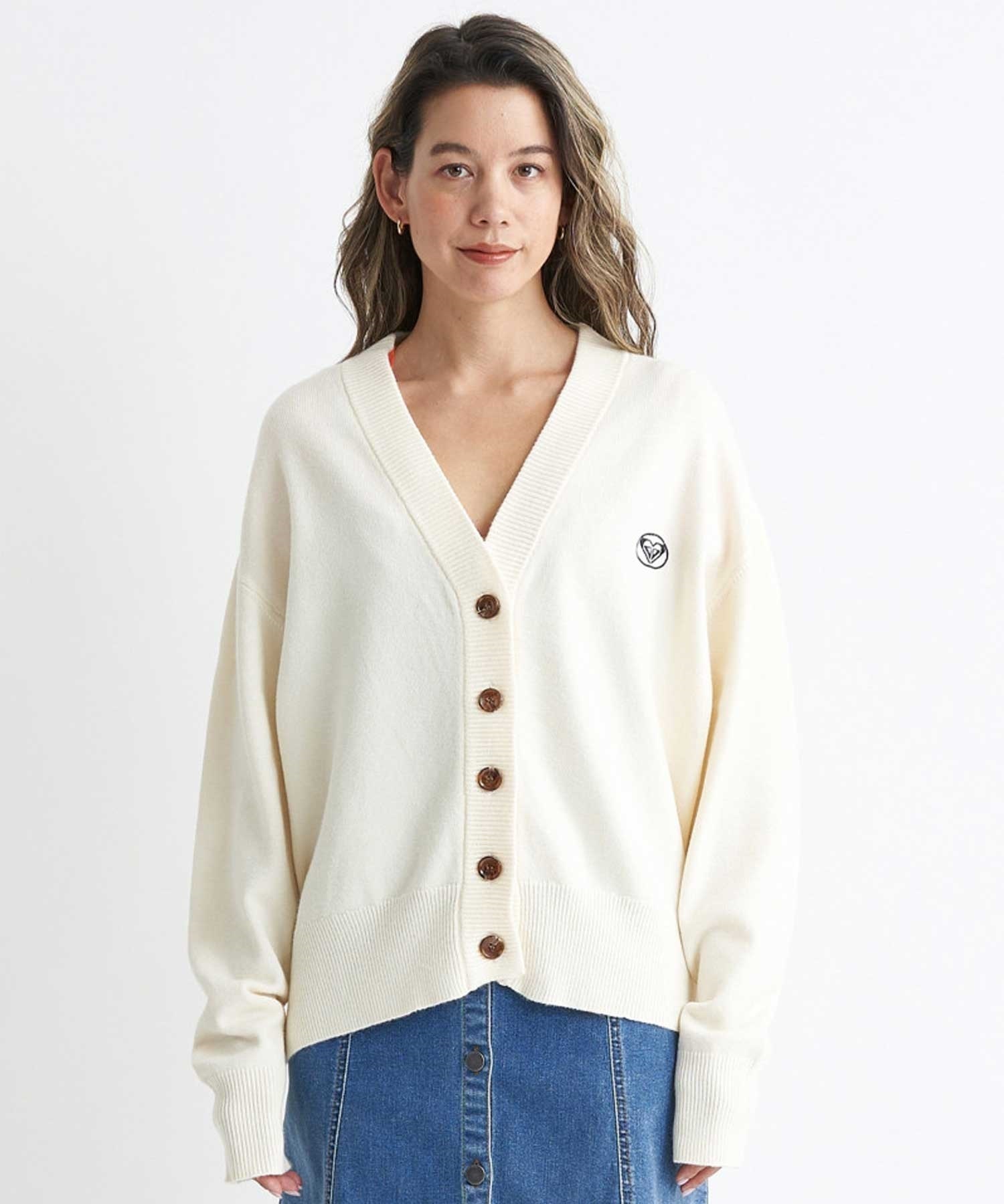 ROXY/ロキシー GLANCE CARDIGAN レディース Vネック カーディガン