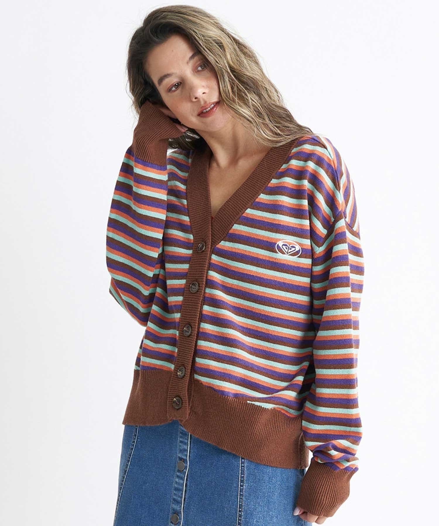 ROXY/ロキシー GLANCE CARDIGAN レディース Vネック カーディガン