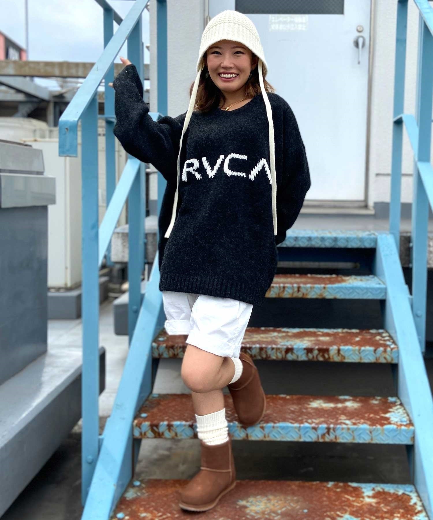 RVCA/ルーカ レディース セーター ルーカ ロゴ ビッグサイズ ニット BD044-421(BLK-S)