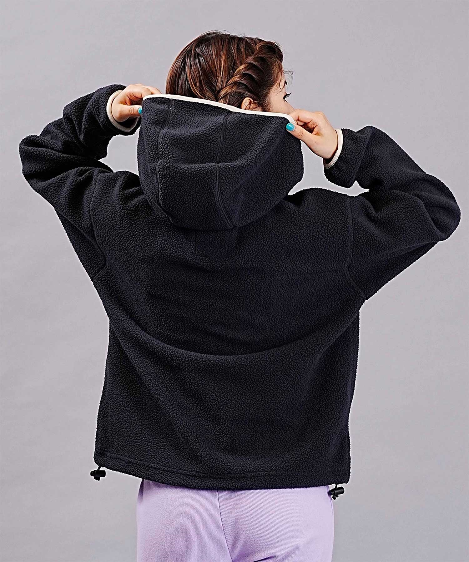 columbia/コロンビア HELVETIA HOODIE レディース ジャケット 裏起毛 ルーズシルエット ボアジャケット AR9004(010-L)