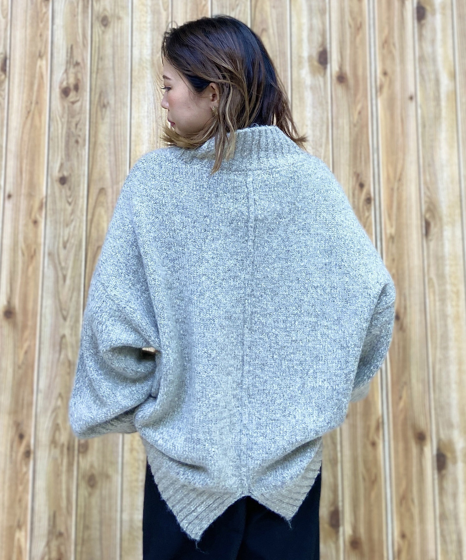 【定価4.6万円】エブリデイアイライク　ラクーン使用　COZY Vネックセーター Re:EDIT（リエディ） ニット セーター 「新色追加」モヘアライクV