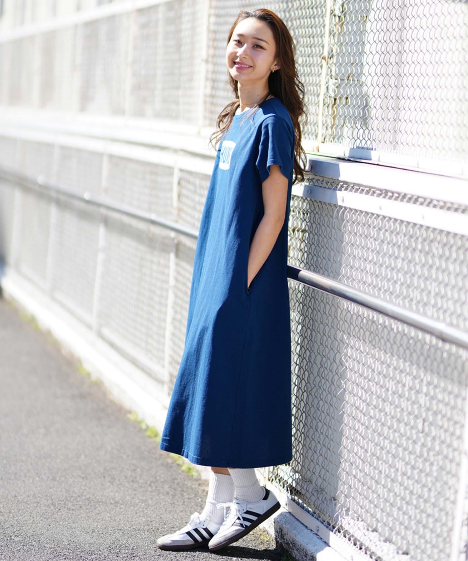 CHUMS チャムス CHUMS Logo Dress レディース ワンピース ロゴ ショートスリーブ CH18-1259(N034-M)