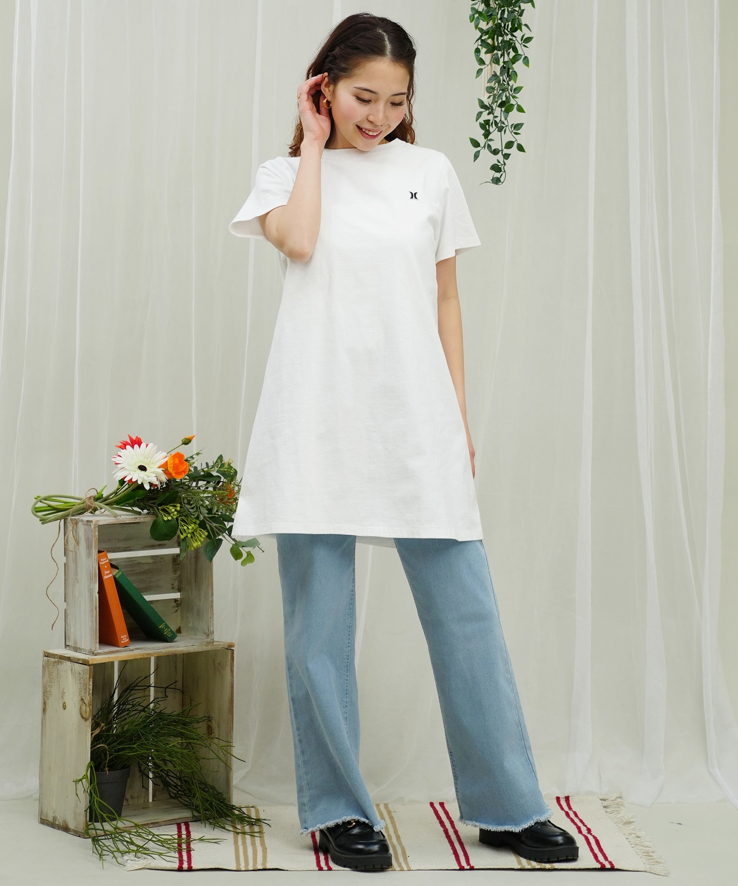 Hurley ハーレー レディース Tシャツワンピース 無地 ワン