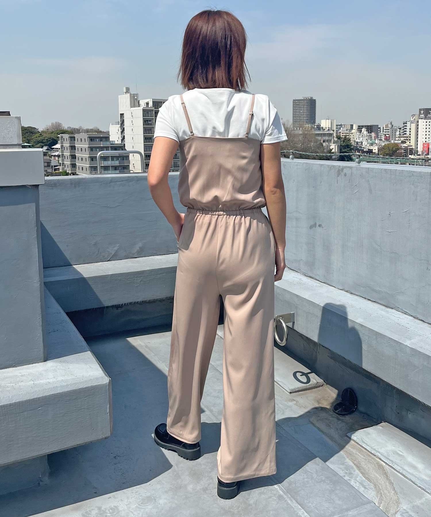 THE NORTH FACE ベージュオーバーオール THE NORTH FACE ベージュ