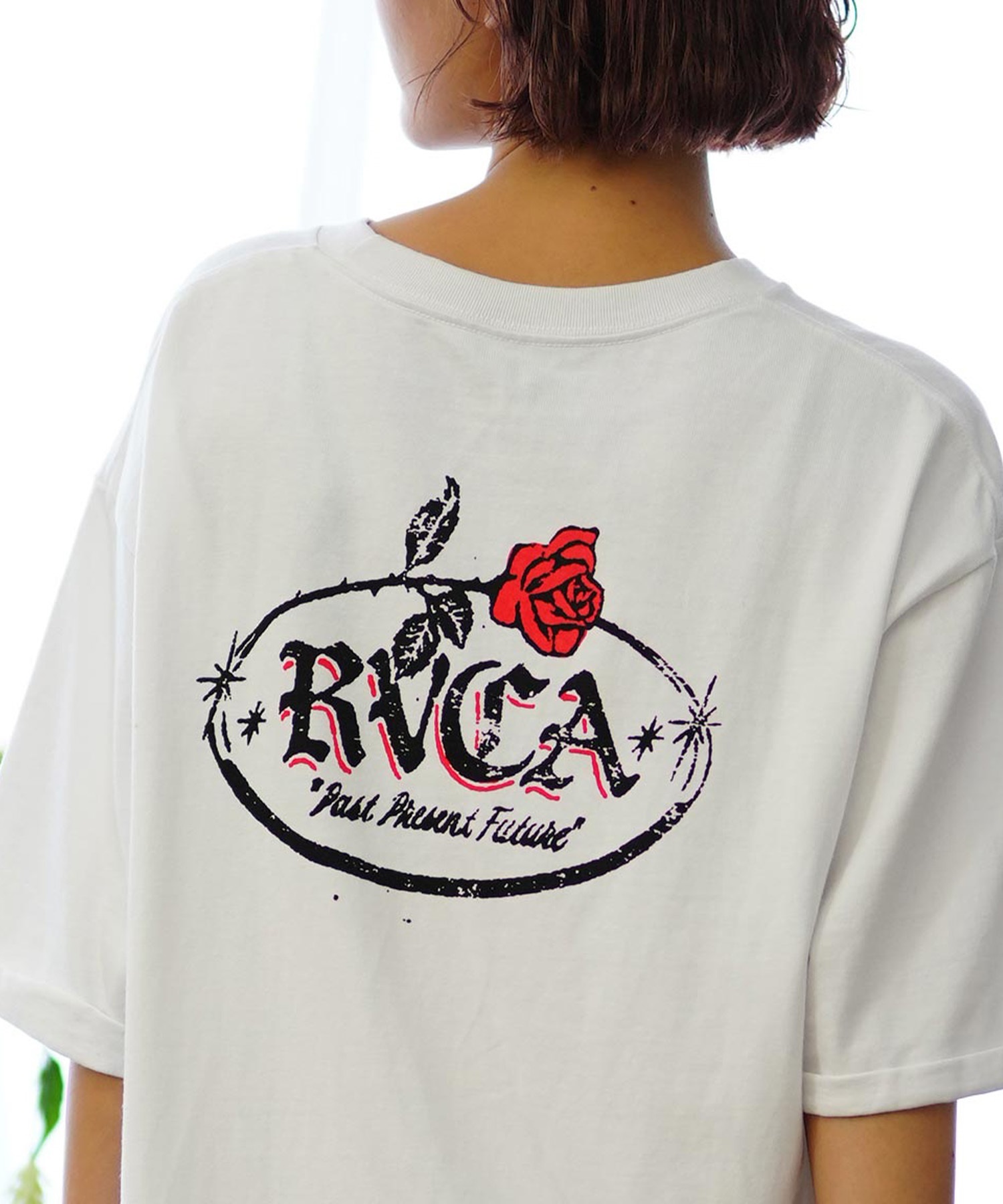 【クーポン対象】RVCA ルーカ レディース サイドギャザーワンピース BE04C-368(WHT-S)