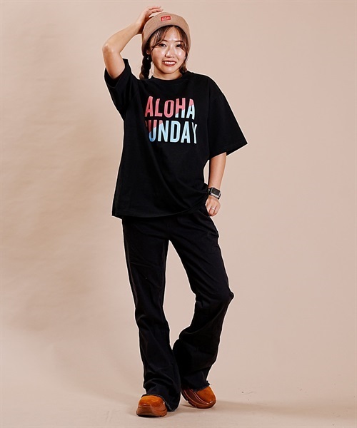 ALOHA SUNDAY/アロハサンデー デザインTシャツ AS-MS-005 ムラサキ