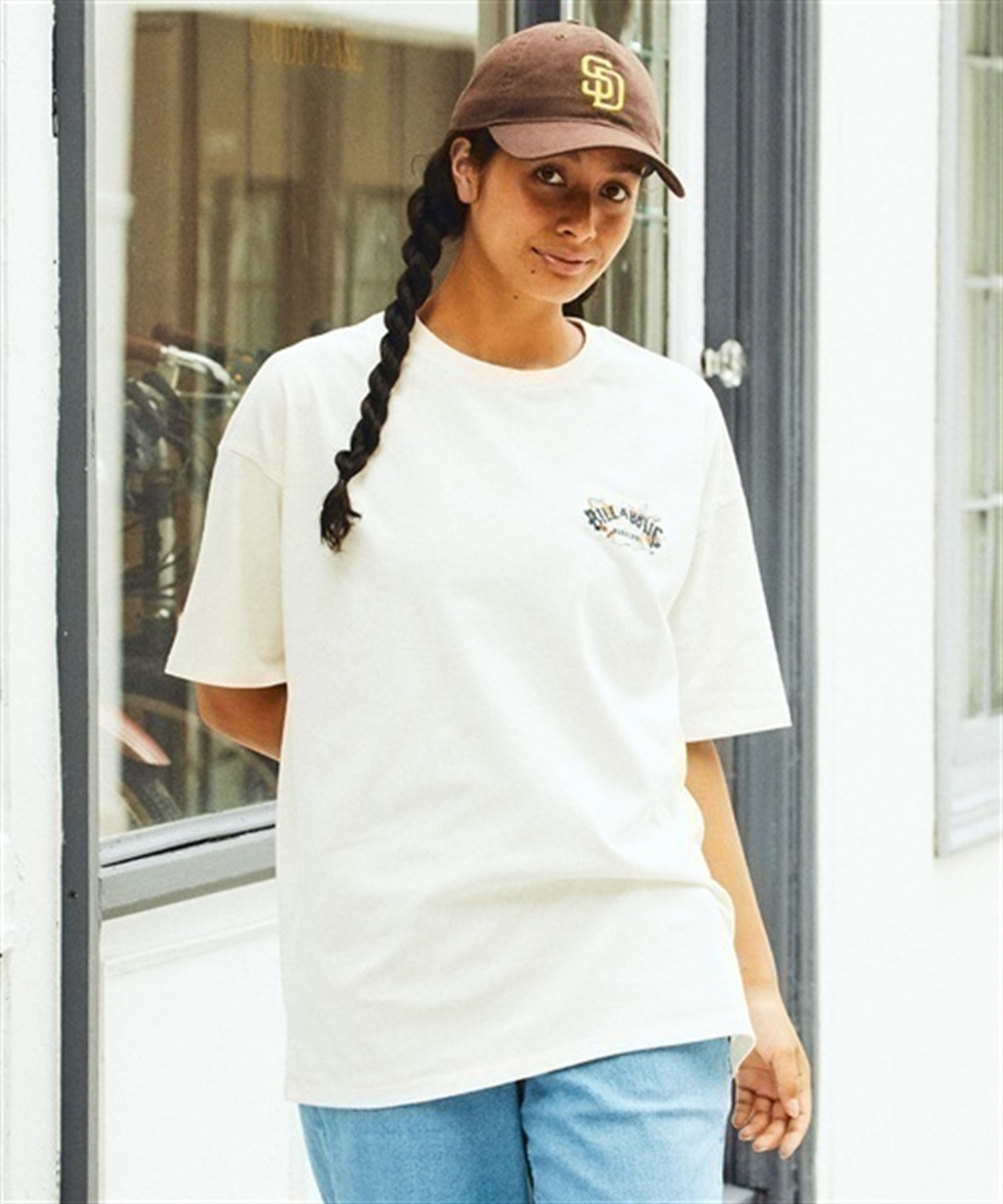 ムラサキスポーツ×BILLABONG/ビラボン×KAMEA HADAR/カメア・ハーダー ユニフォームプロジェクト BD013-245 半袖Tシャツ レディース(OFB-M)