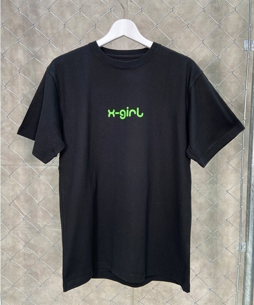 X-GIRL/エックスガール 半袖 Tシャツ ロゴ ゼブラ柄 バックプリント 105232011040(LTGRN-M)