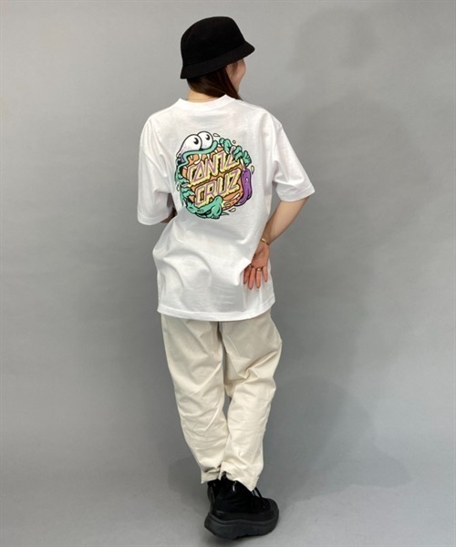 SANTA CRUZ サンタクルーズ SLASHER DOT S/S TEE 502231433 レディース 半袖 Tシャツ バックプリント KK1 C29(BK-M)