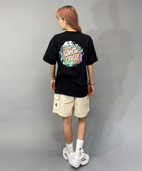 SANTA CRUZ サンタクルーズ SLASHER DOT S/S TEE 502231433 レディース 半袖 Tシャツ バックプリント KK1 C29(WT-M)